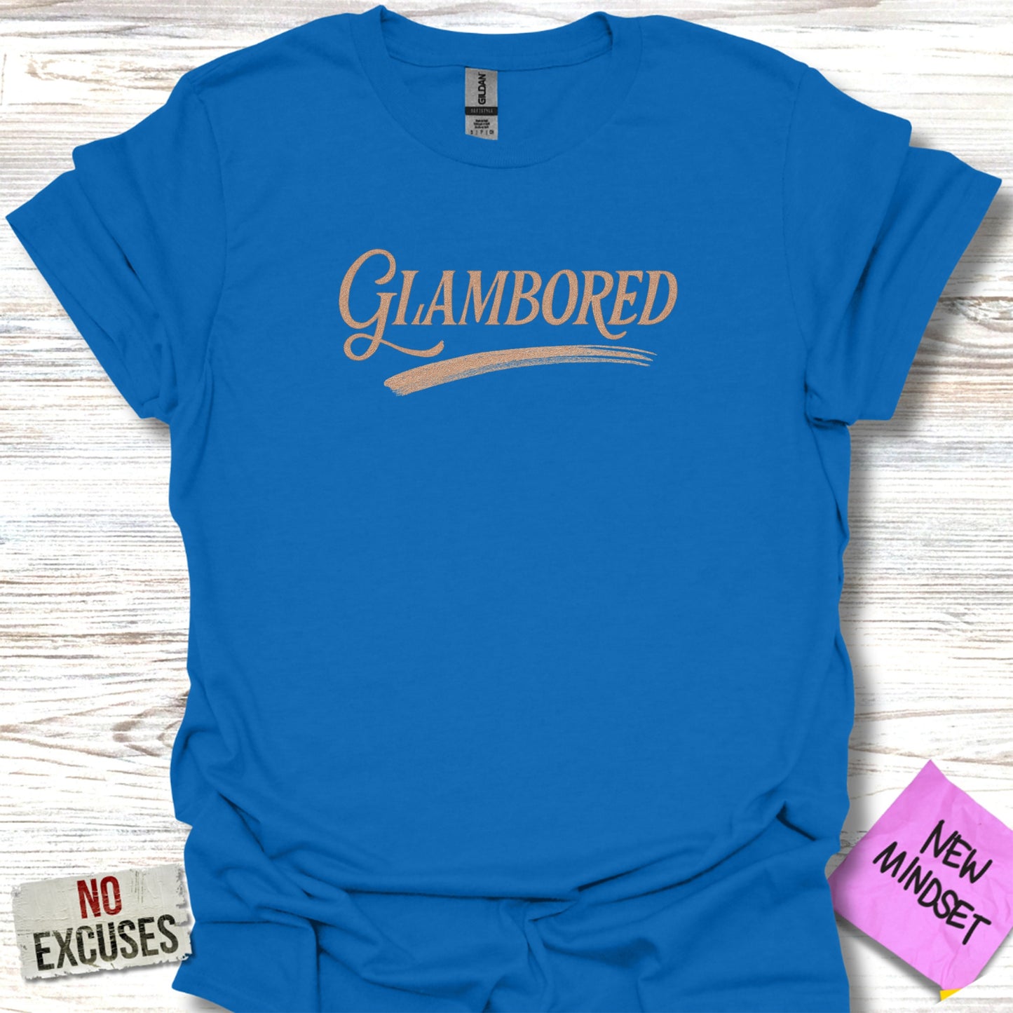 GlamBored Graphic Tee with Motivational Patches Shirt Product