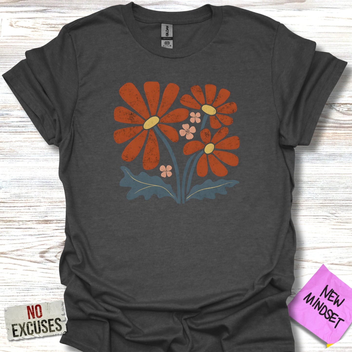 Floral Graphic Tee with Inspirational Quotes product