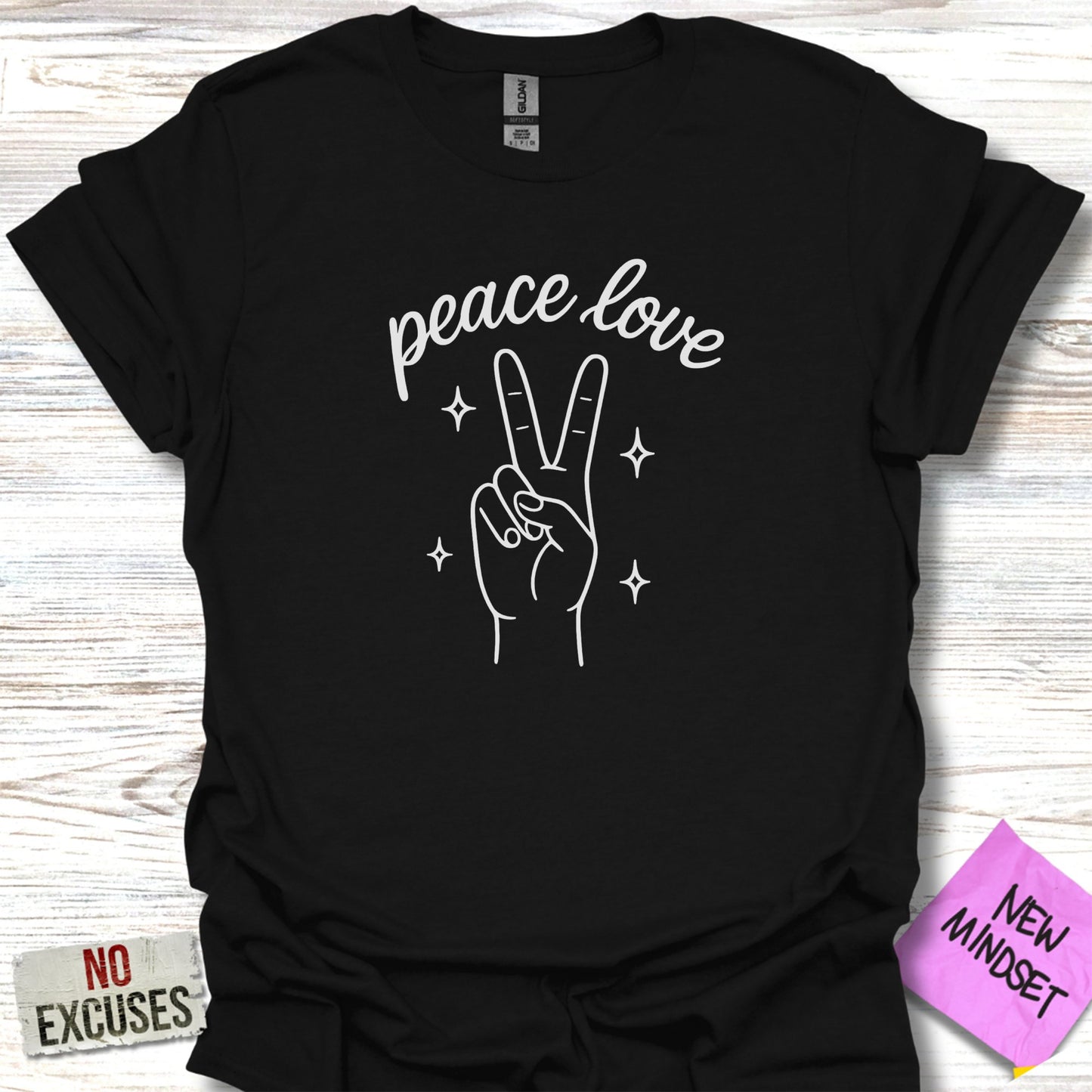 Peace Love Victory Hand Gesture Graphic Shirt product