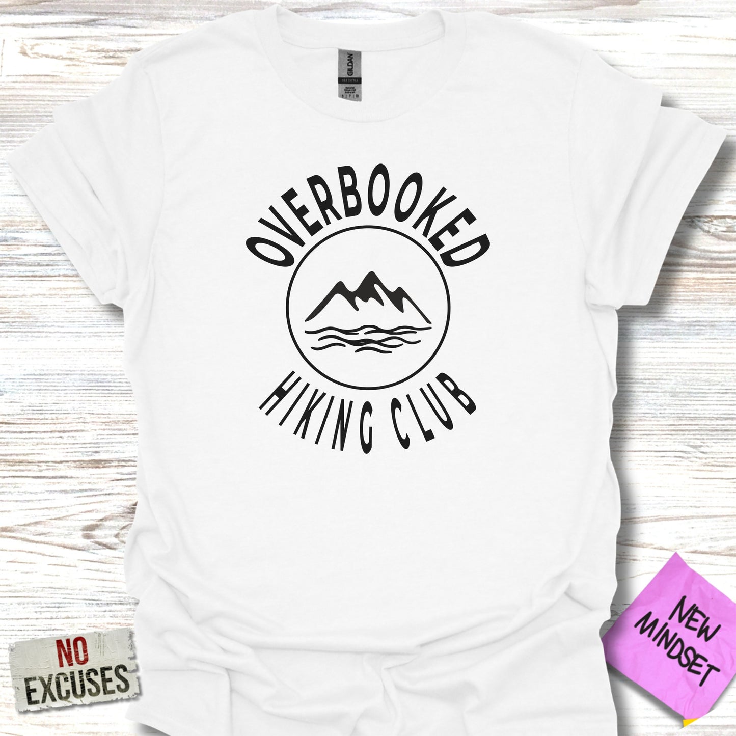 Overbooked Hiking Club No Excuses New Mindset product type