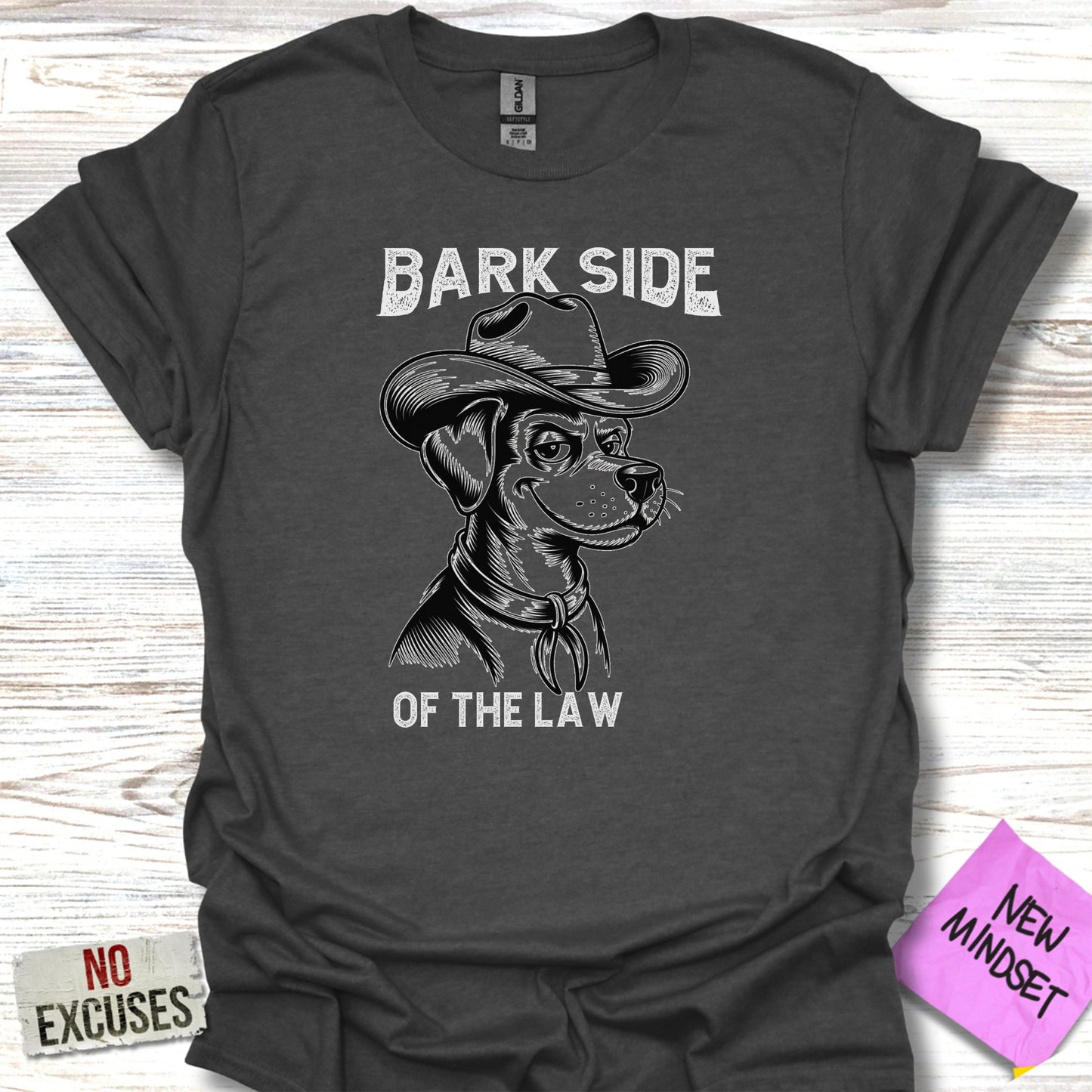 Bark Side of the Law Funny Dog Graphic T-Shirt product type