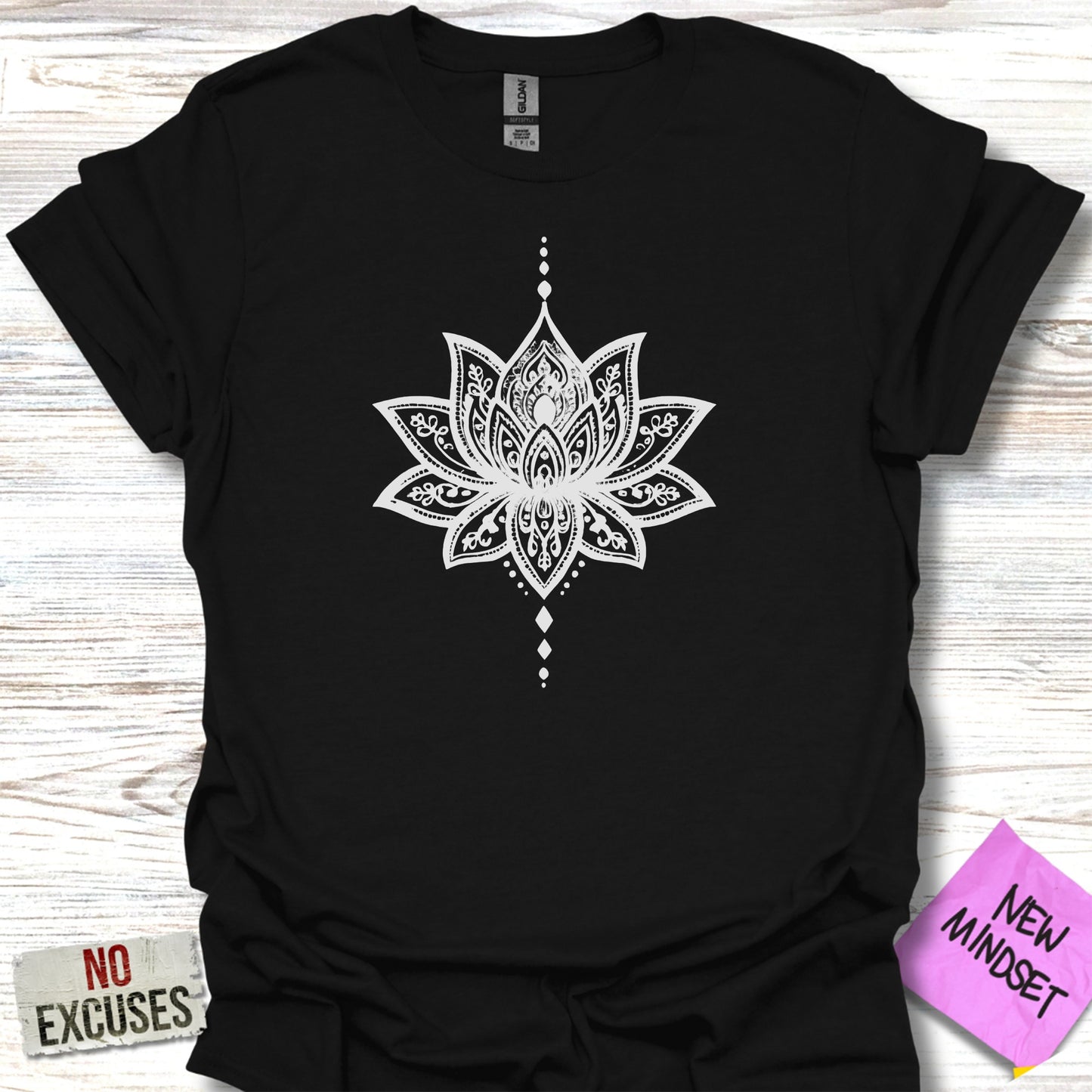 Intricate Mandala Design Black T-Shirt product