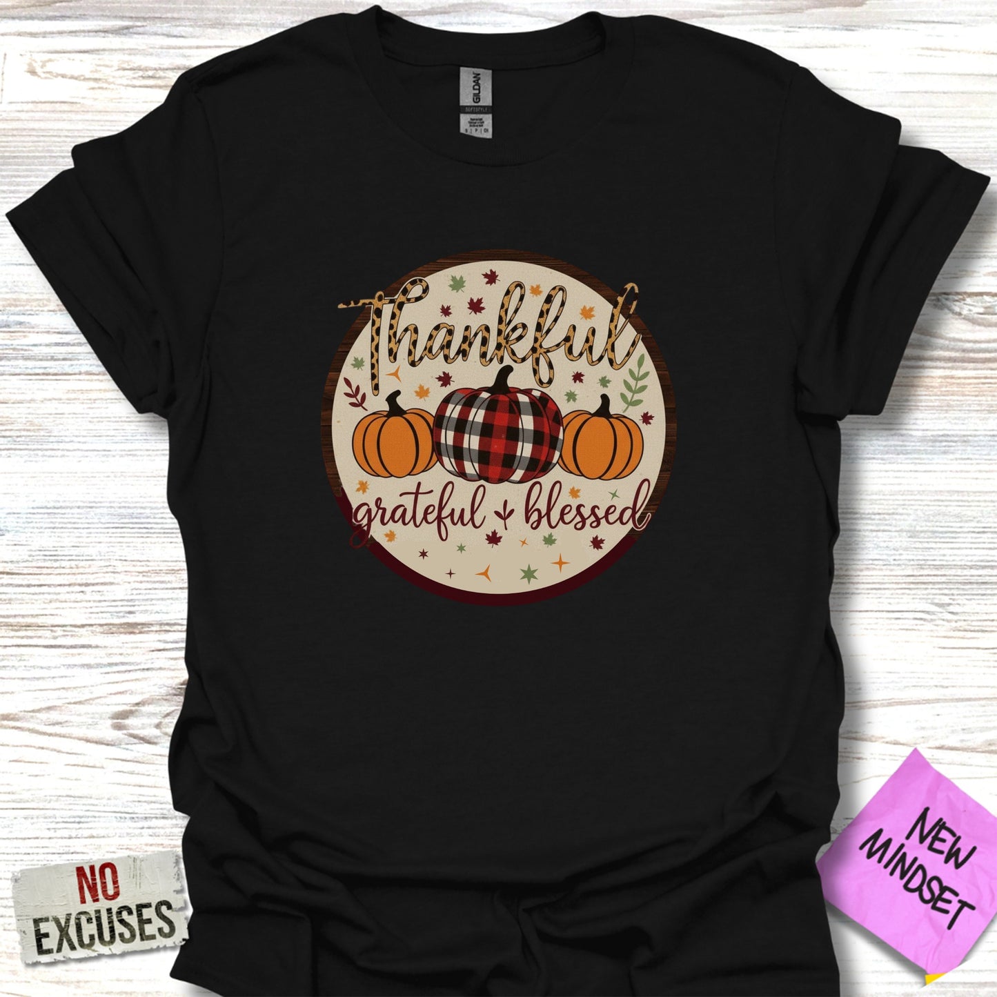 Thankful Grateful and Blessed Graphic T-shirt product type