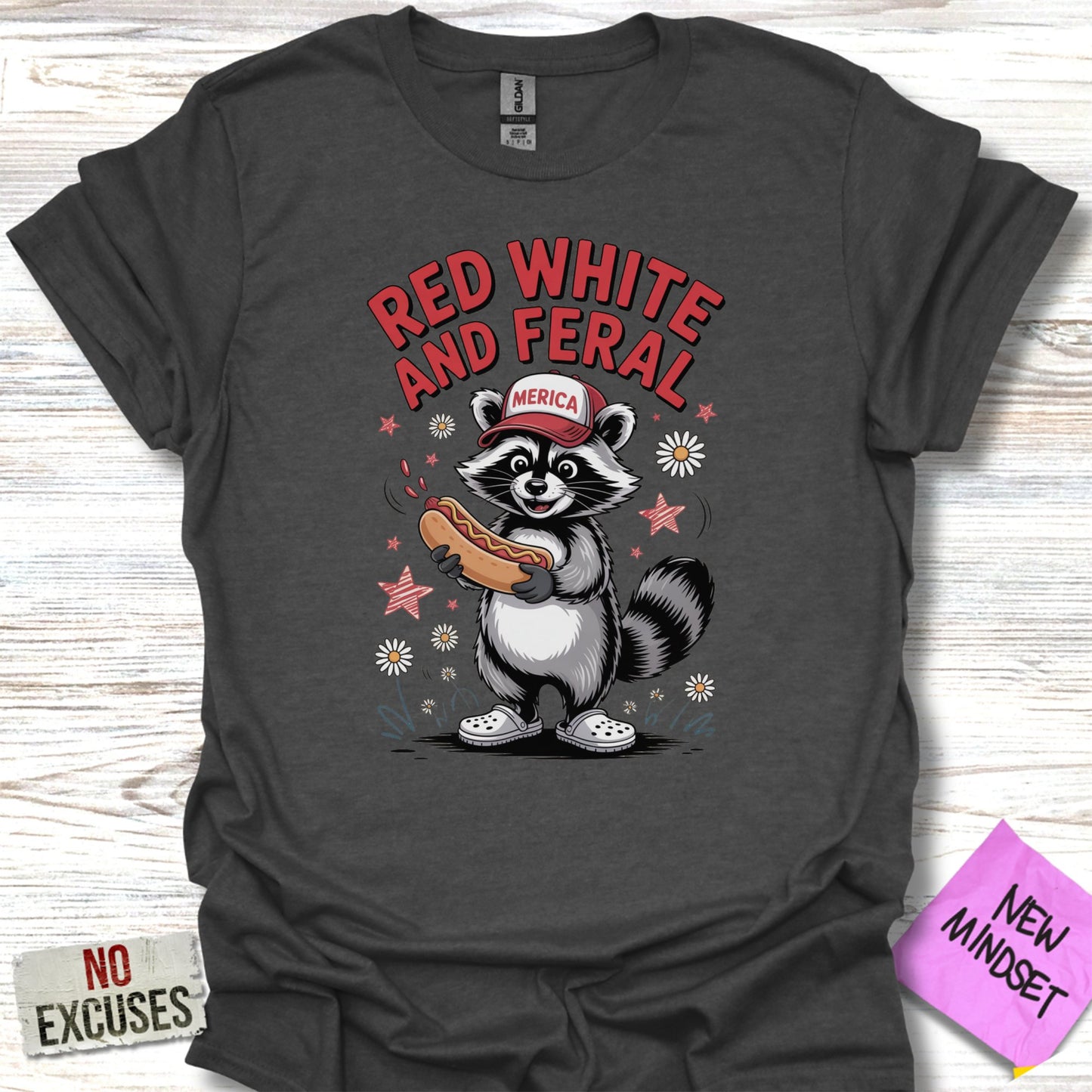 Red White And Feral Graphic T-Shirt product