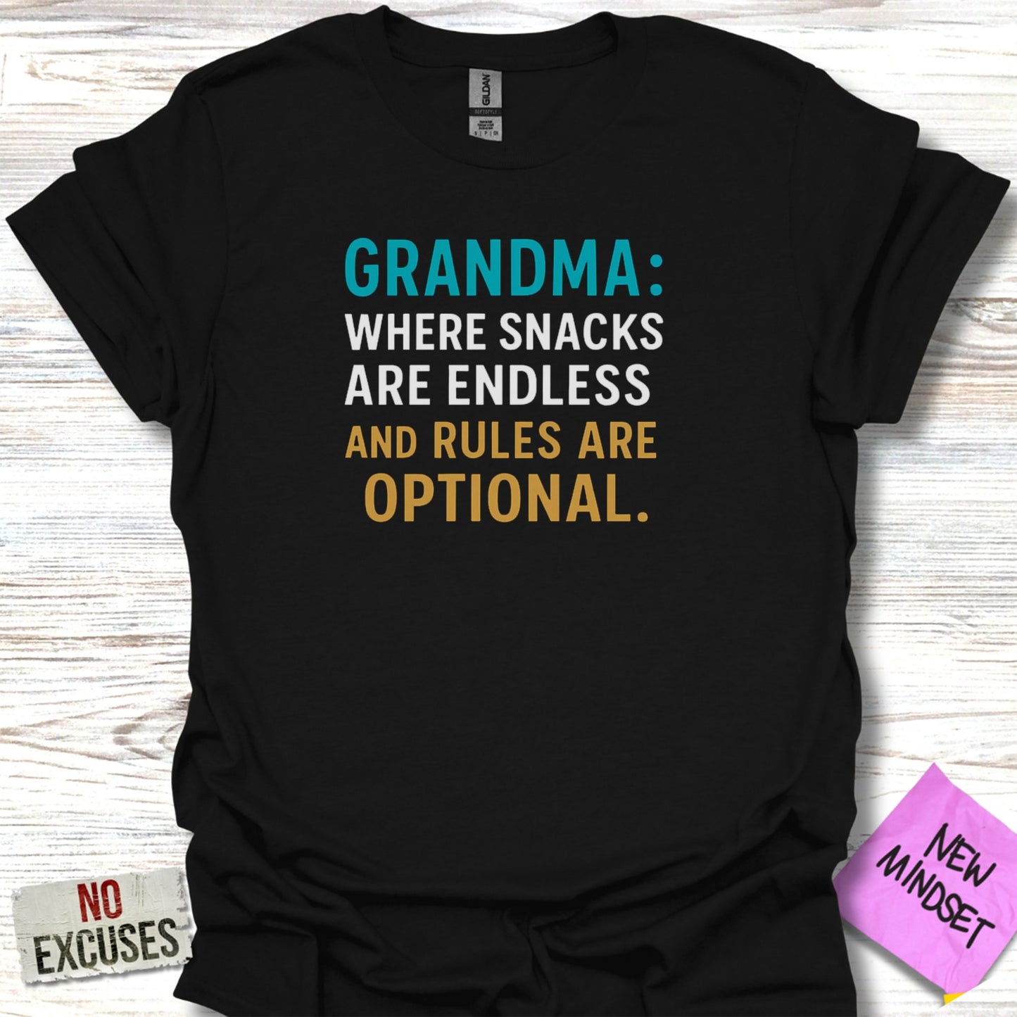Grandma Snacks And Rules Optional T-shirt product type