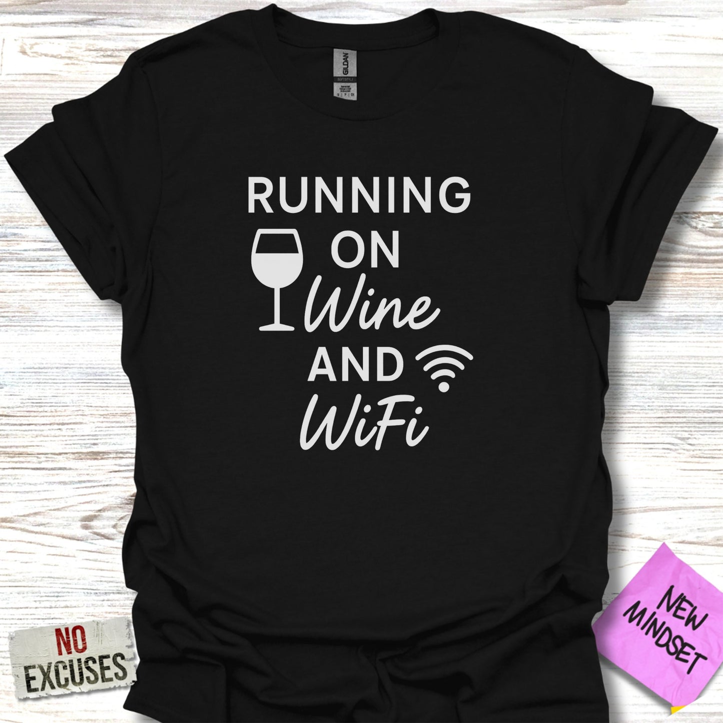 Running On Wine And WiFi T-shirt product type