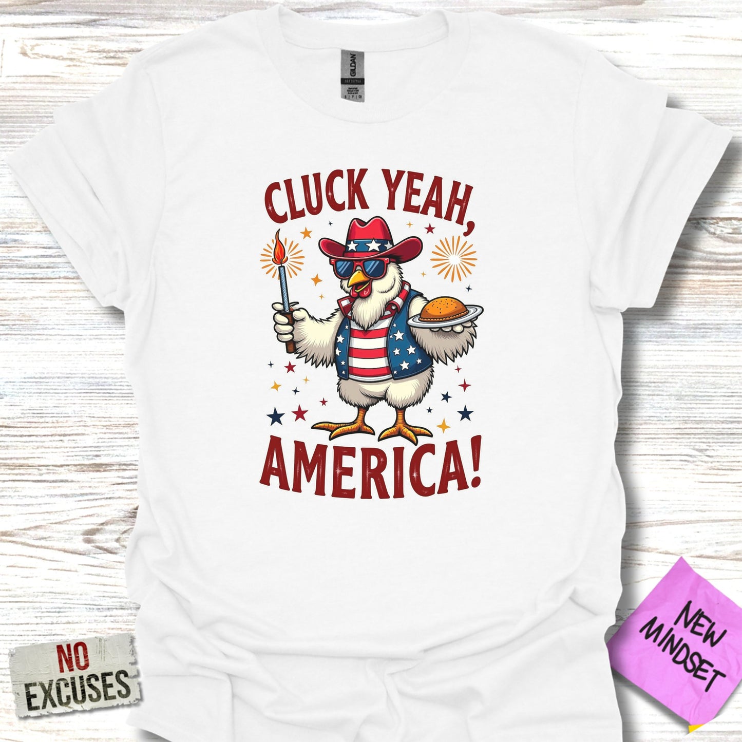 Cluck Yeah America Chicken Celebration Graphic Tee product