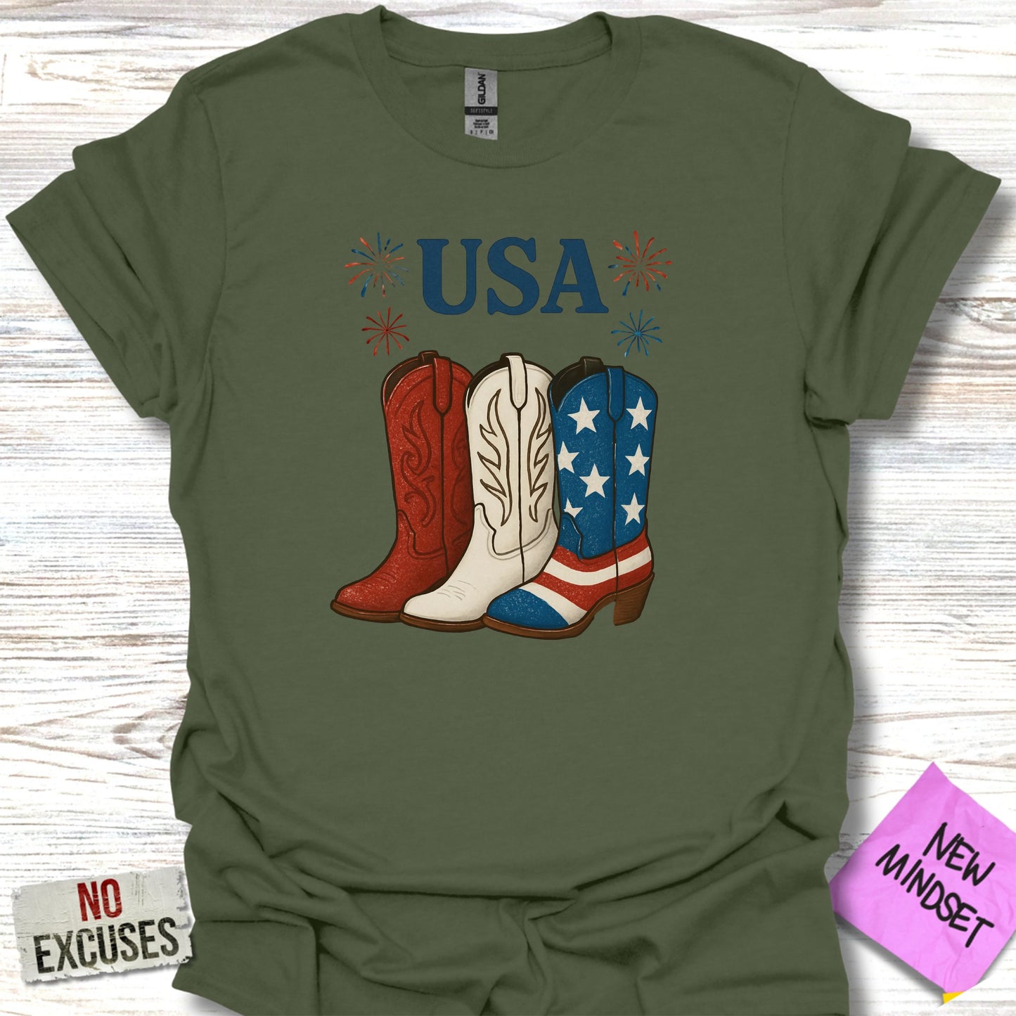 USA Cowboy Boots Graphic Tee Shirt product