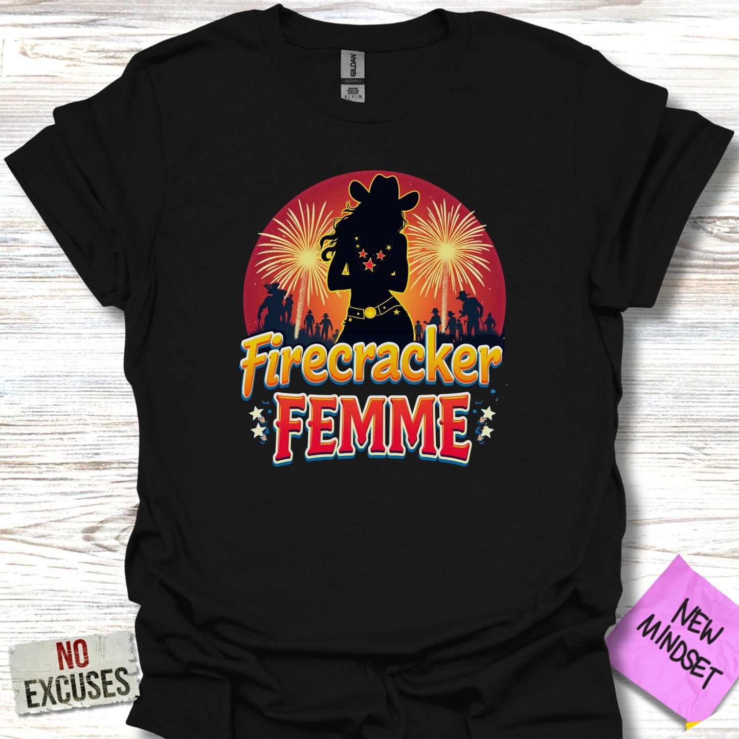 Firecracker Femme Cowgirl Graphic Printed T-Shirt Product