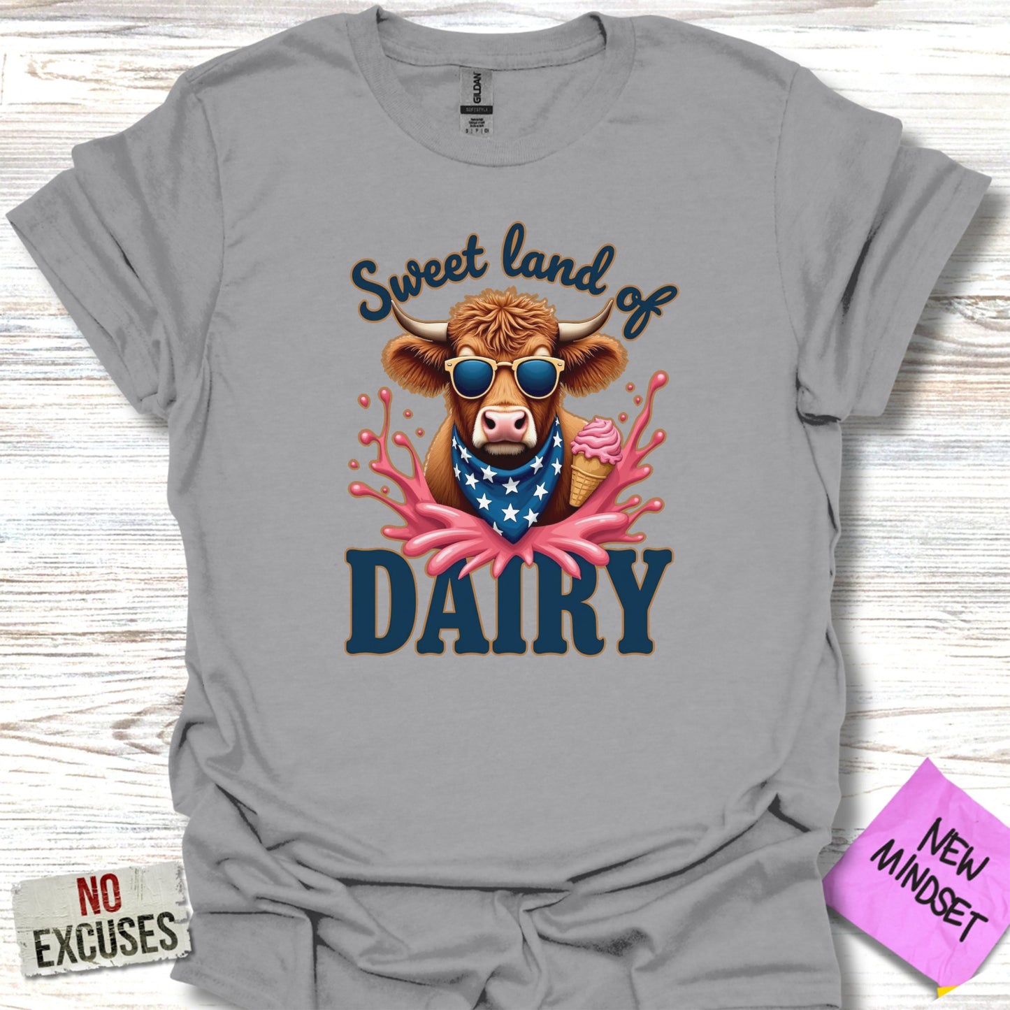 Sweet Land of Dairy Graphic T-Shirt Fun Product