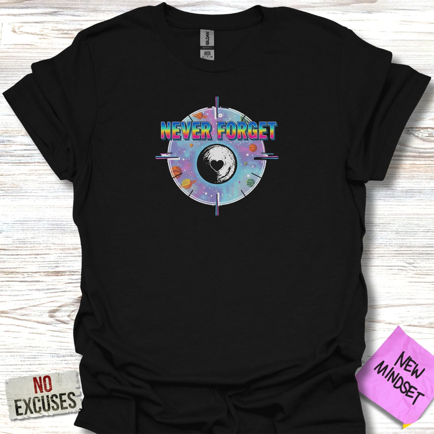 Never Forget Moon and Space Graphic Tee product