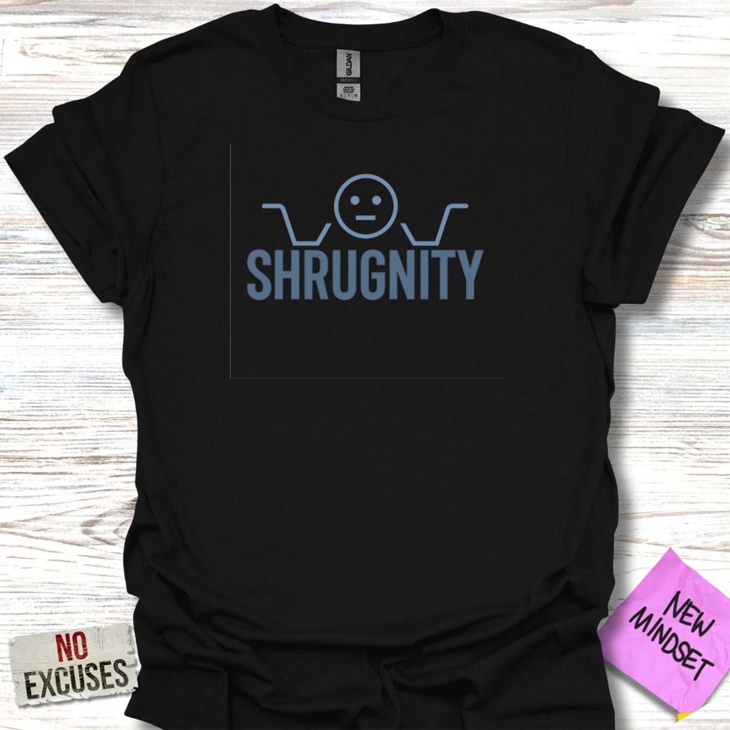 Shrugnity Smile Design Black Tee Shirt product