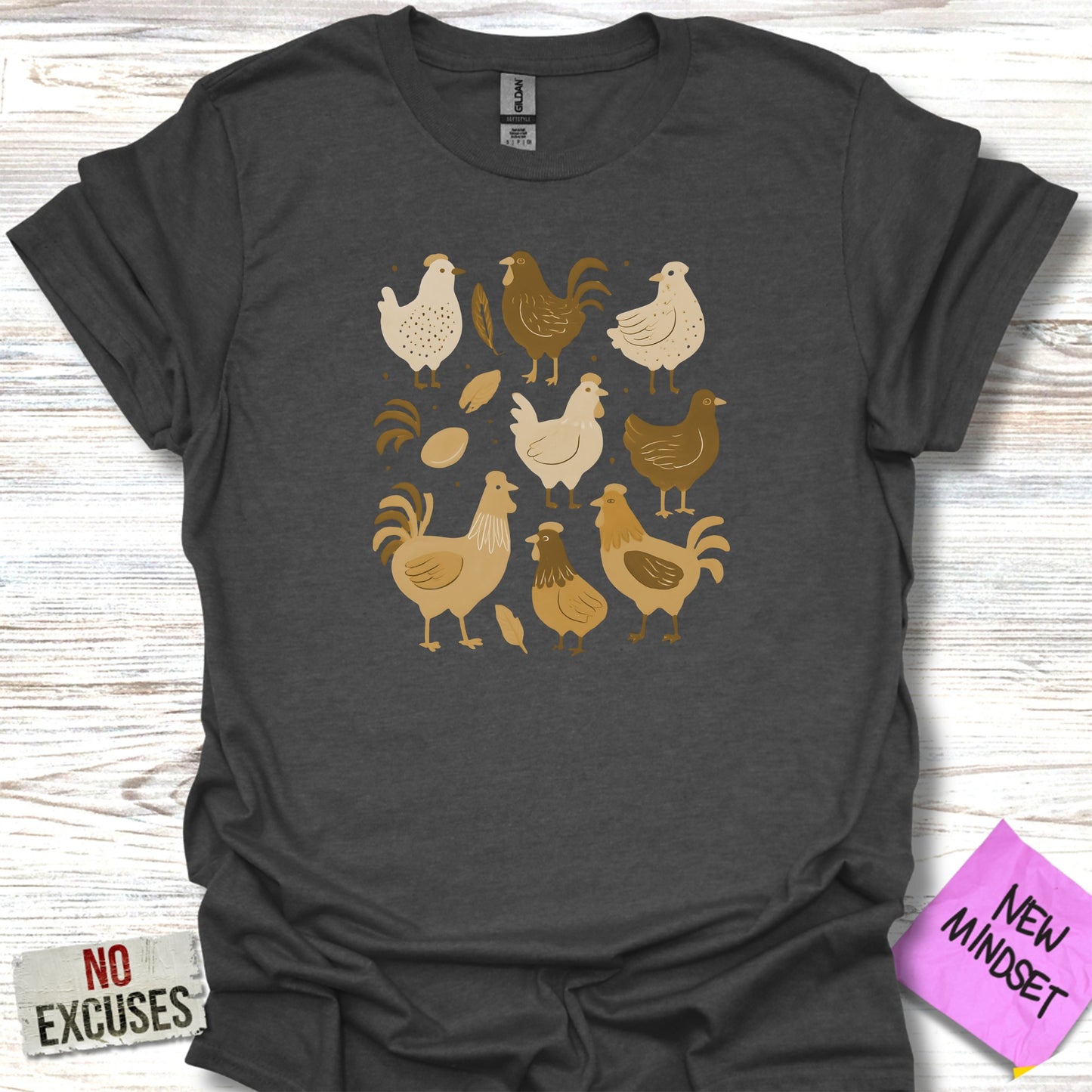 Fun and Whimsical Chicken Print Graphic Tee product