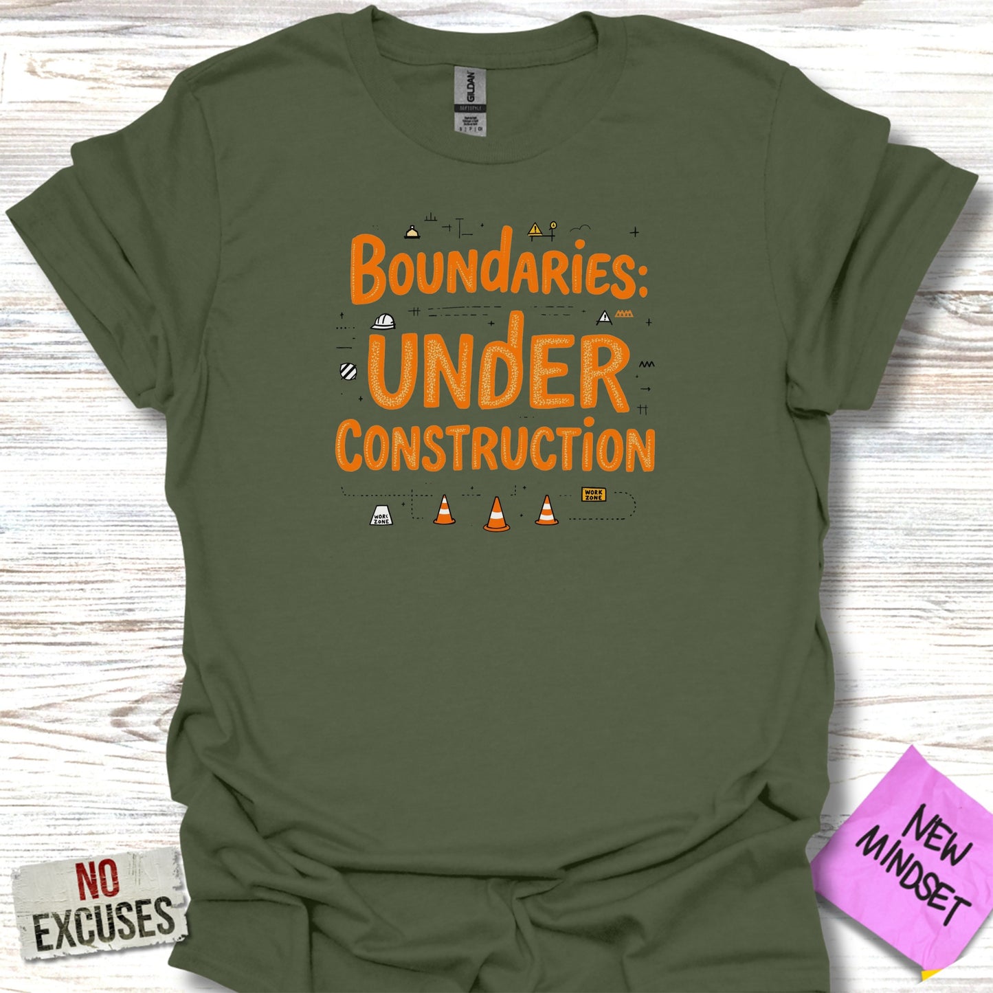 Boundaries Under Construction Graphic T-Shirt