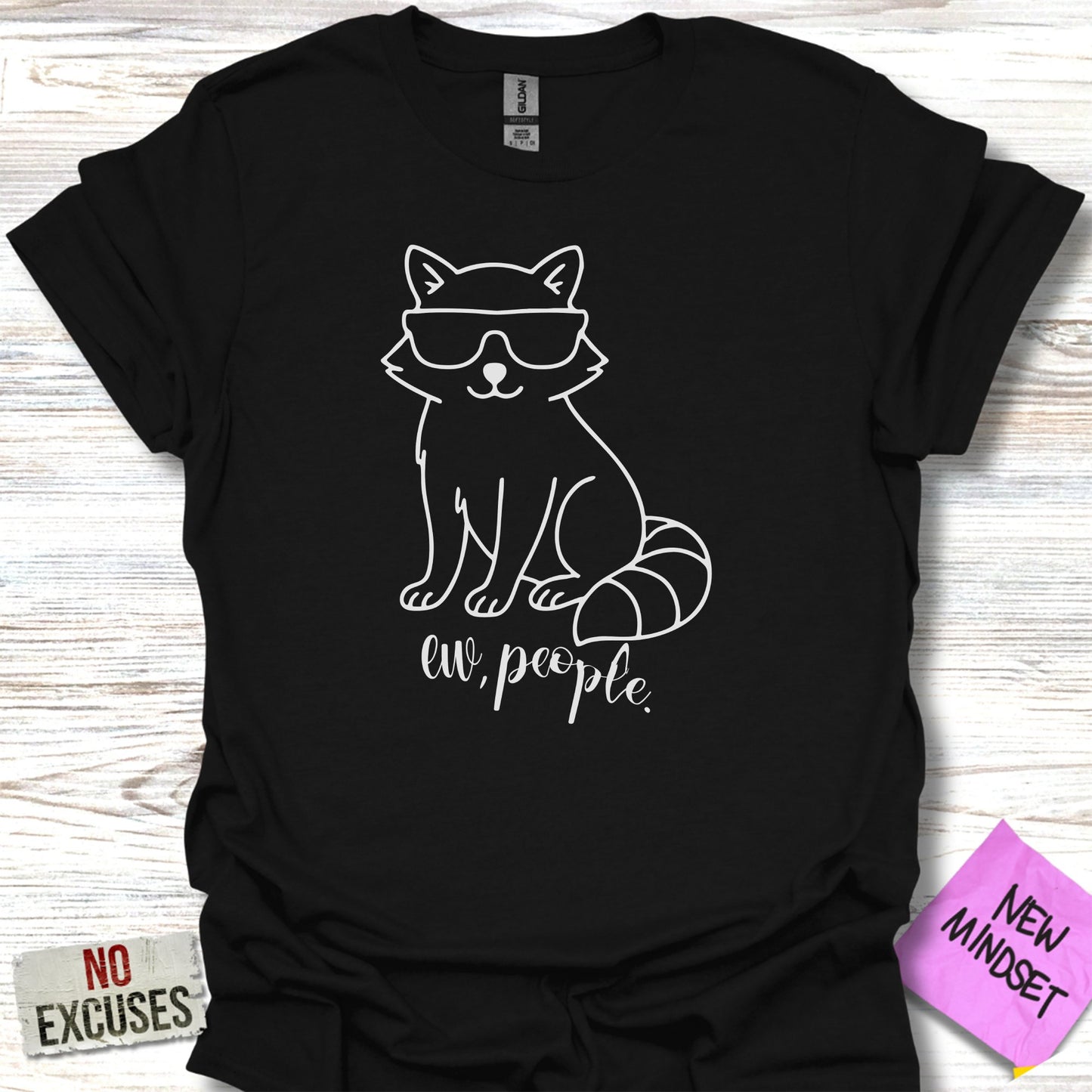 Ew People Cool Raccoon Graphic T-Shirt product type