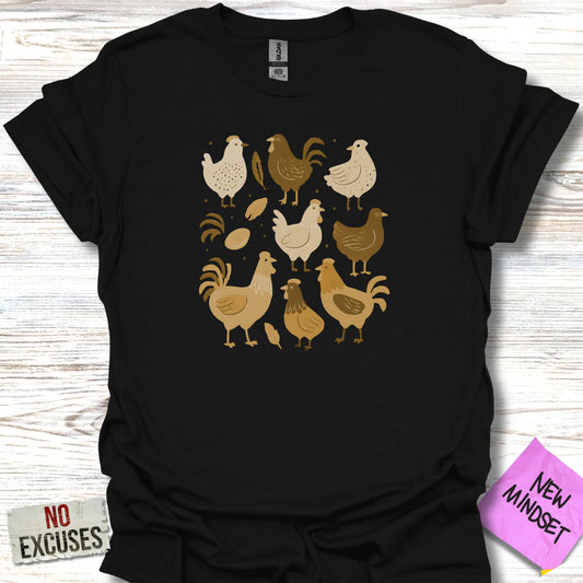Farm Inspired Chicken Pattern T-shirt product