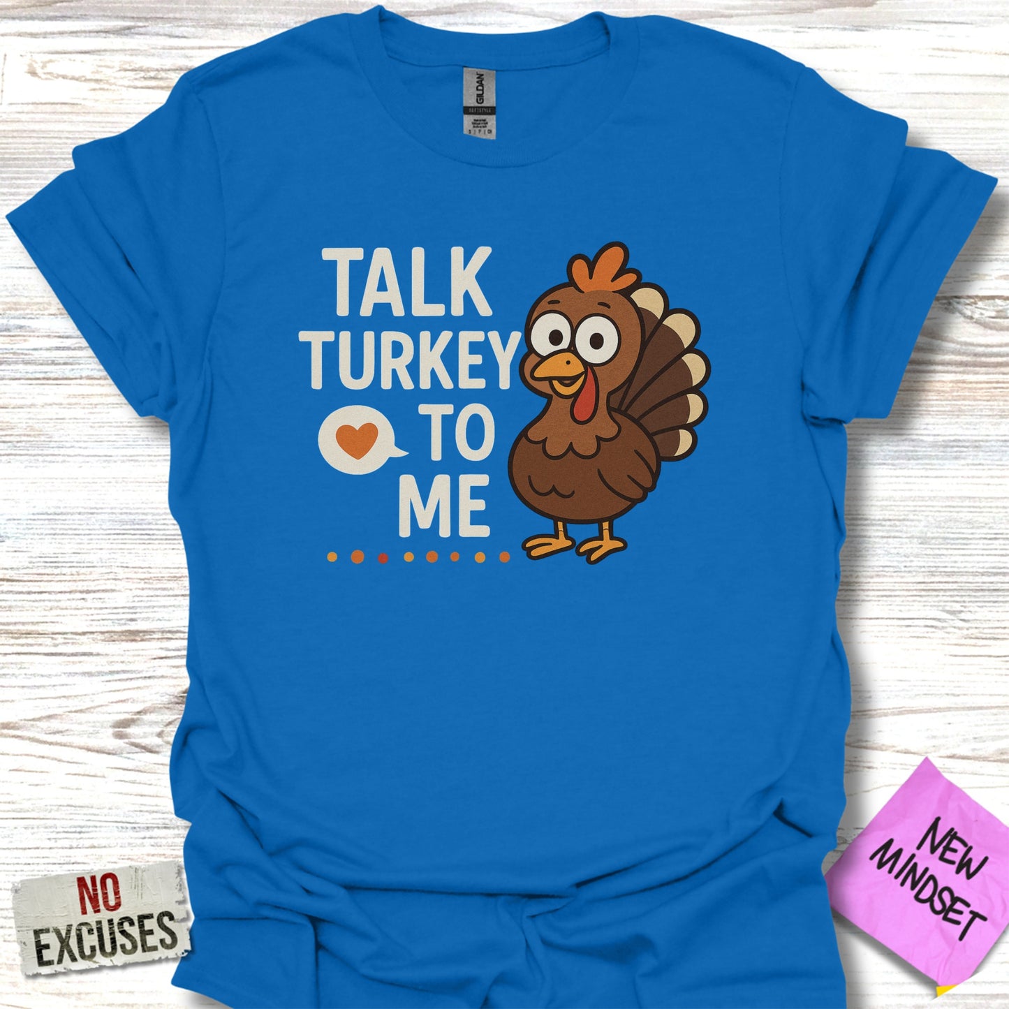 Talk Turkey To Me Graphic Blue T-Shirt product type