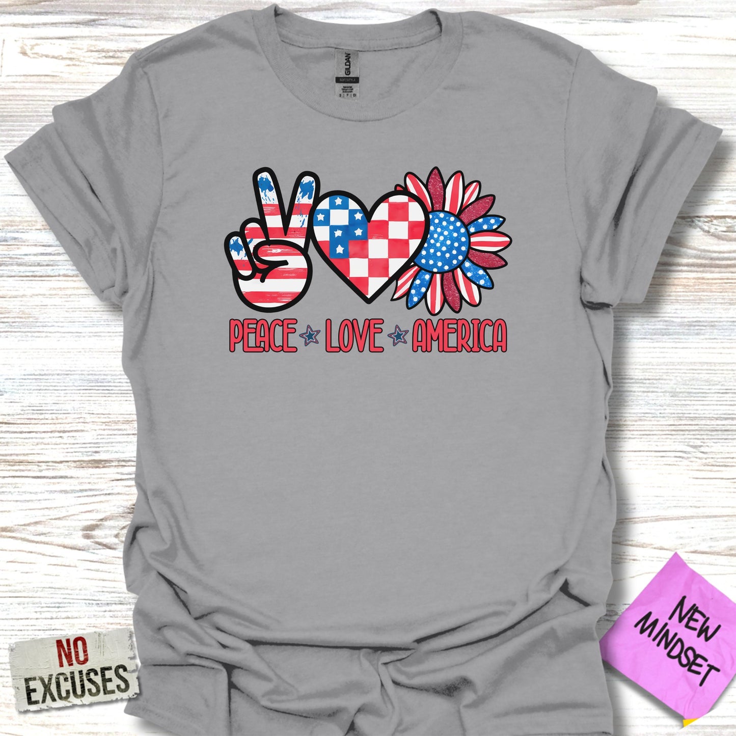 Peace Love America Graphic T-Shirt product type
