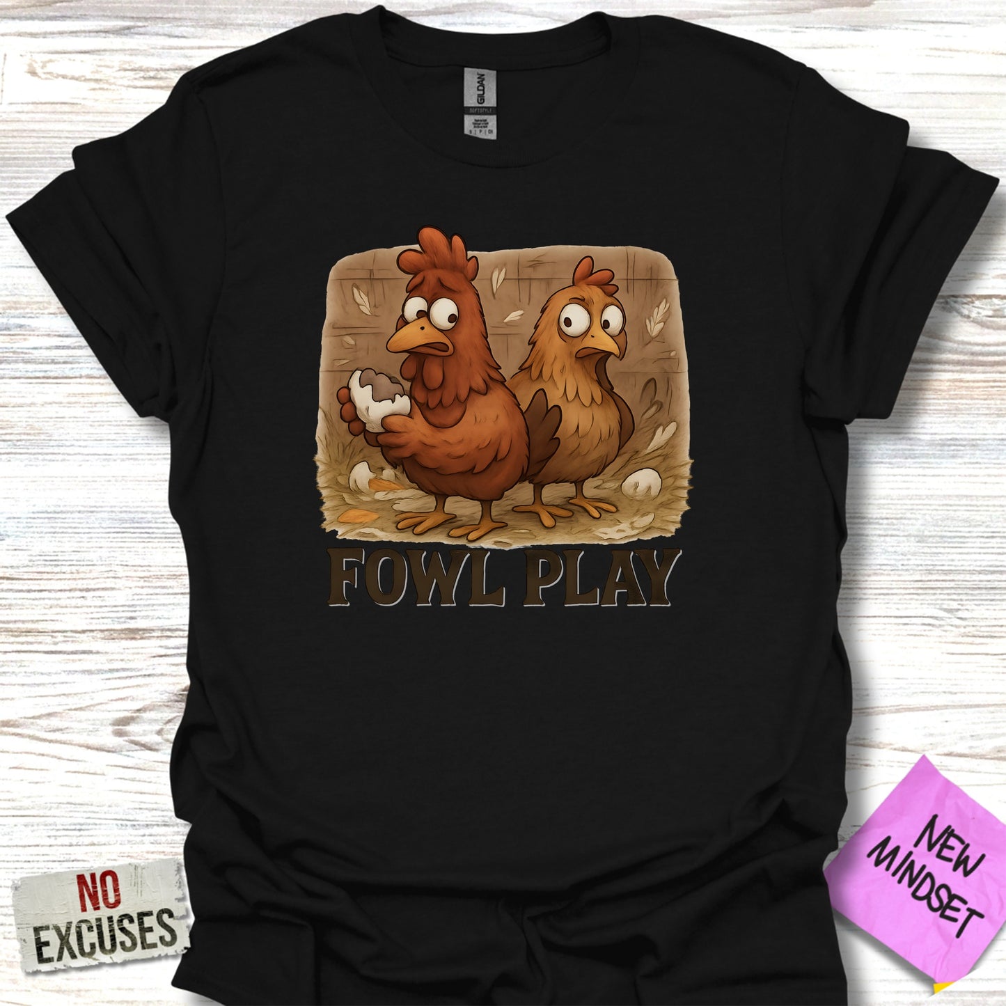 Fowl Play Hilarious Chicken Pun T-Shirt product type