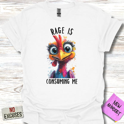 Rage Is Consuming Me Graphic Chicken T-Shirt product type