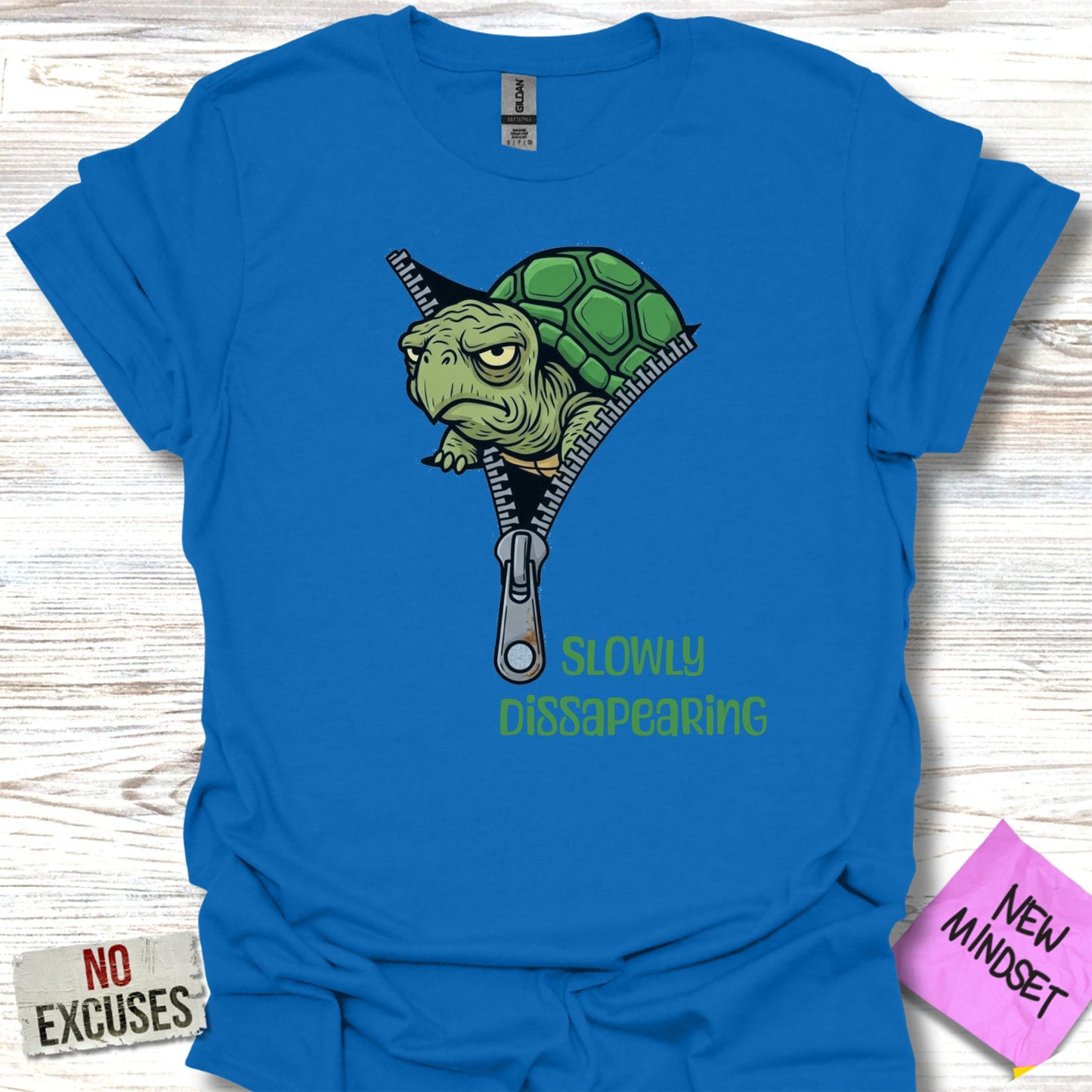 Slowly Dissapearing Turtle Design T-Shirt product type