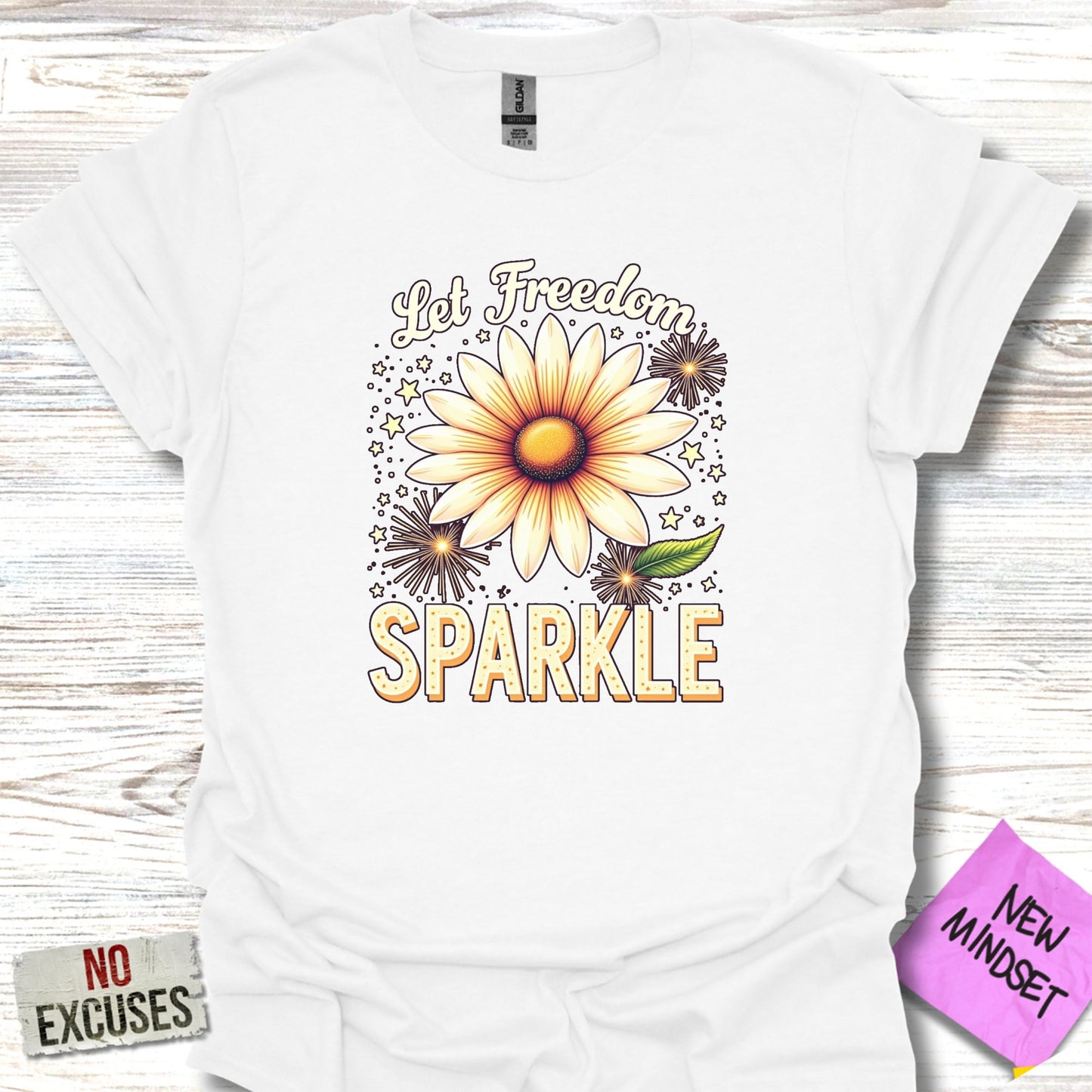 Let Freedom Sparkle Sunflower Inspirational Shirt product type