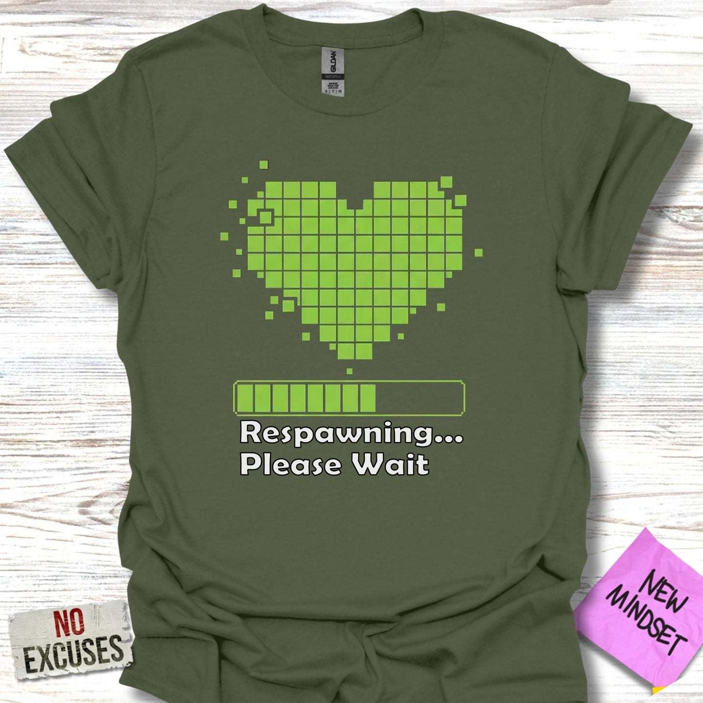 Respawning Please Wait Heart Design Shirt product