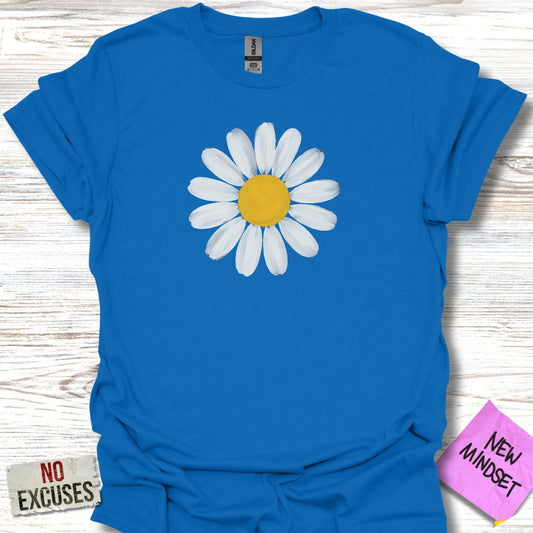 Daisy Print Blue Shirt New Mindset No Excuses product type