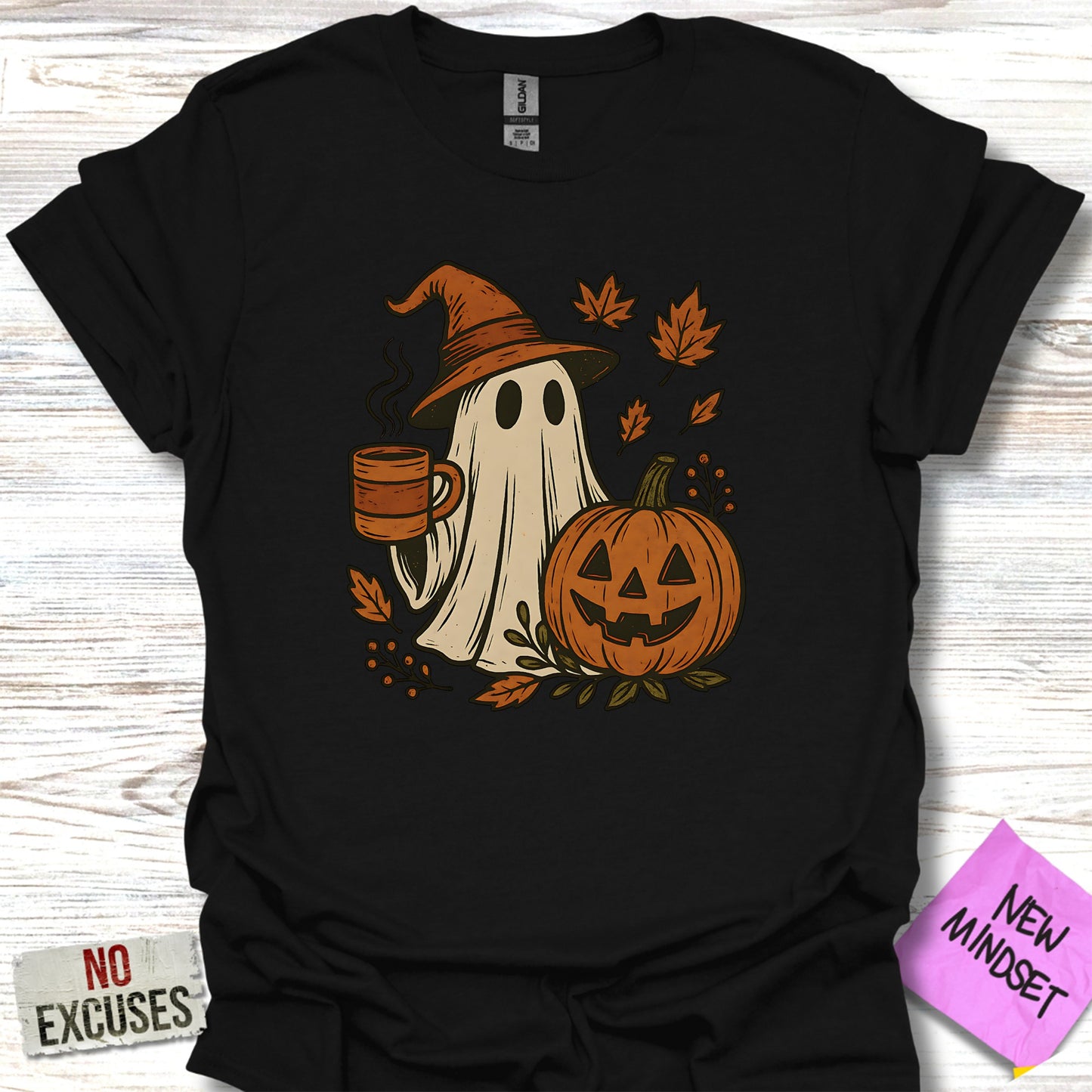 Spooky Ghost with Pumpkin Halloween Shirt product type