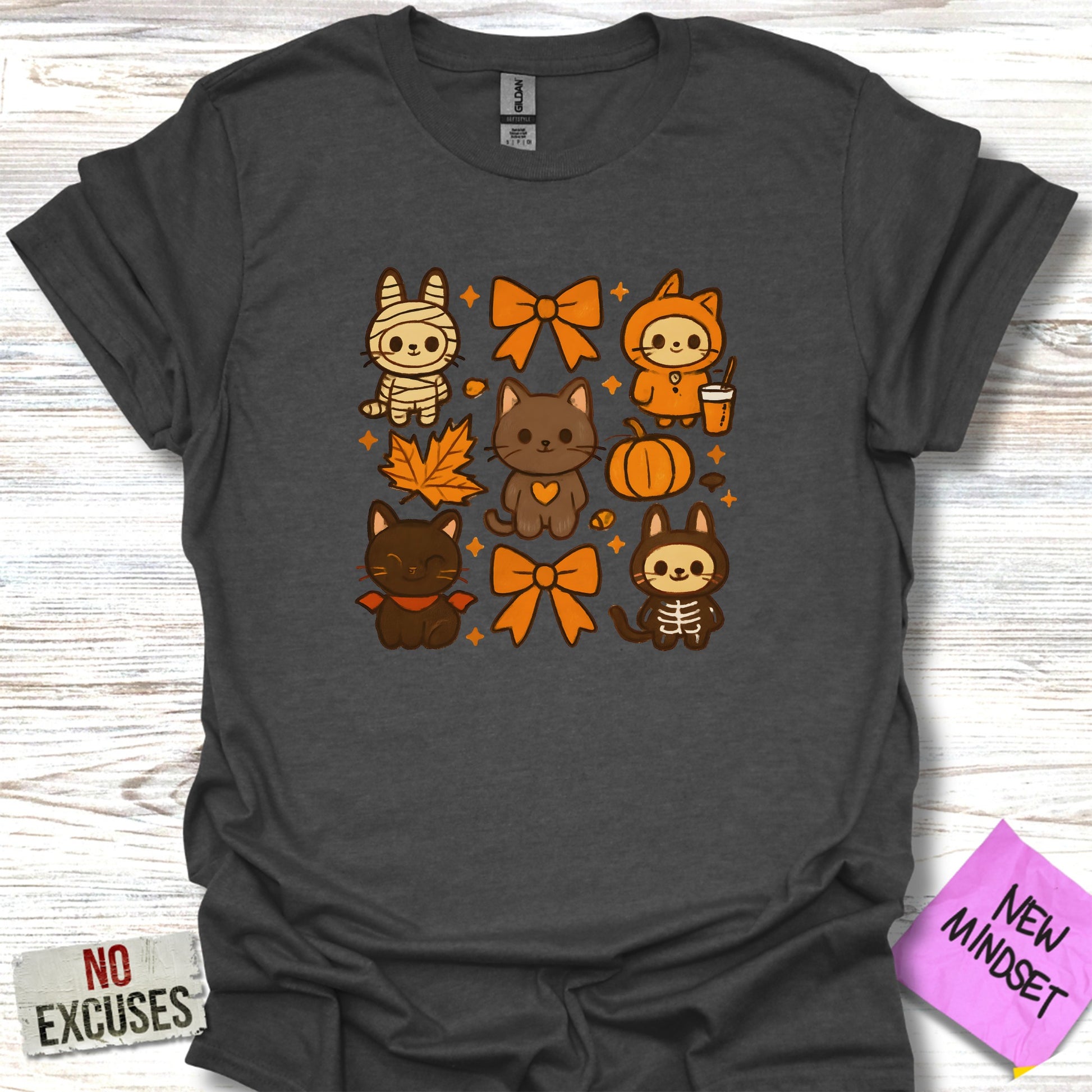 Adorable Halloween Cat T Shirt Perfect for Fall Product
