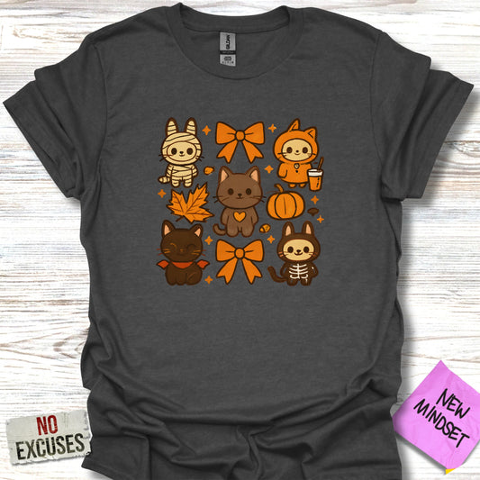Adorable Halloween Cat T Shirt Perfect for Fall Product