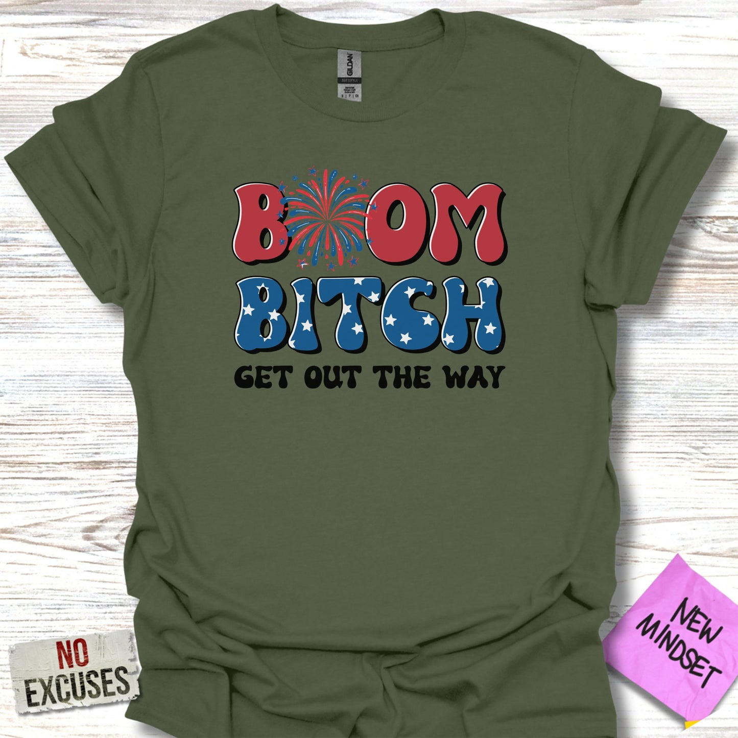 Bold Boom Bitch Firework Graphic T-Shirt product type
