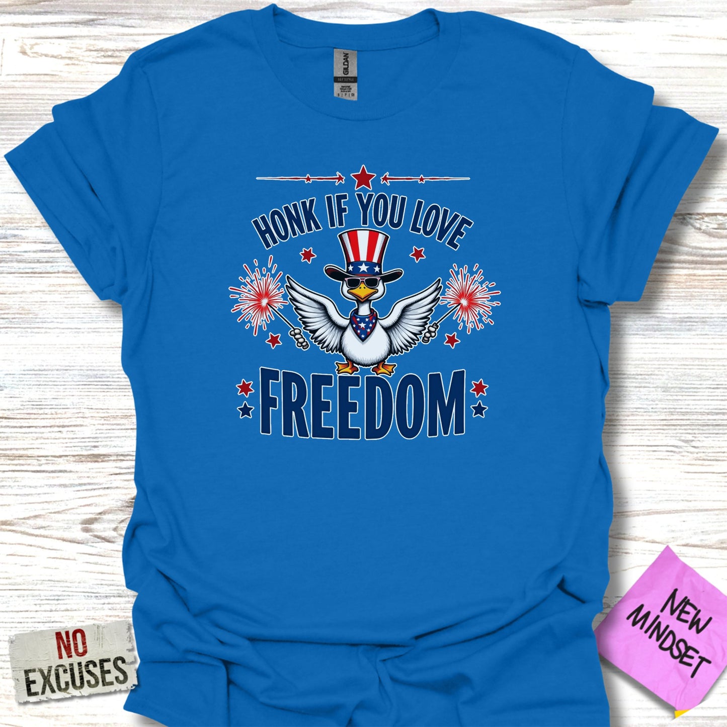 Honk If You Love Freedom Patriotic Duck T-Shirt product type
