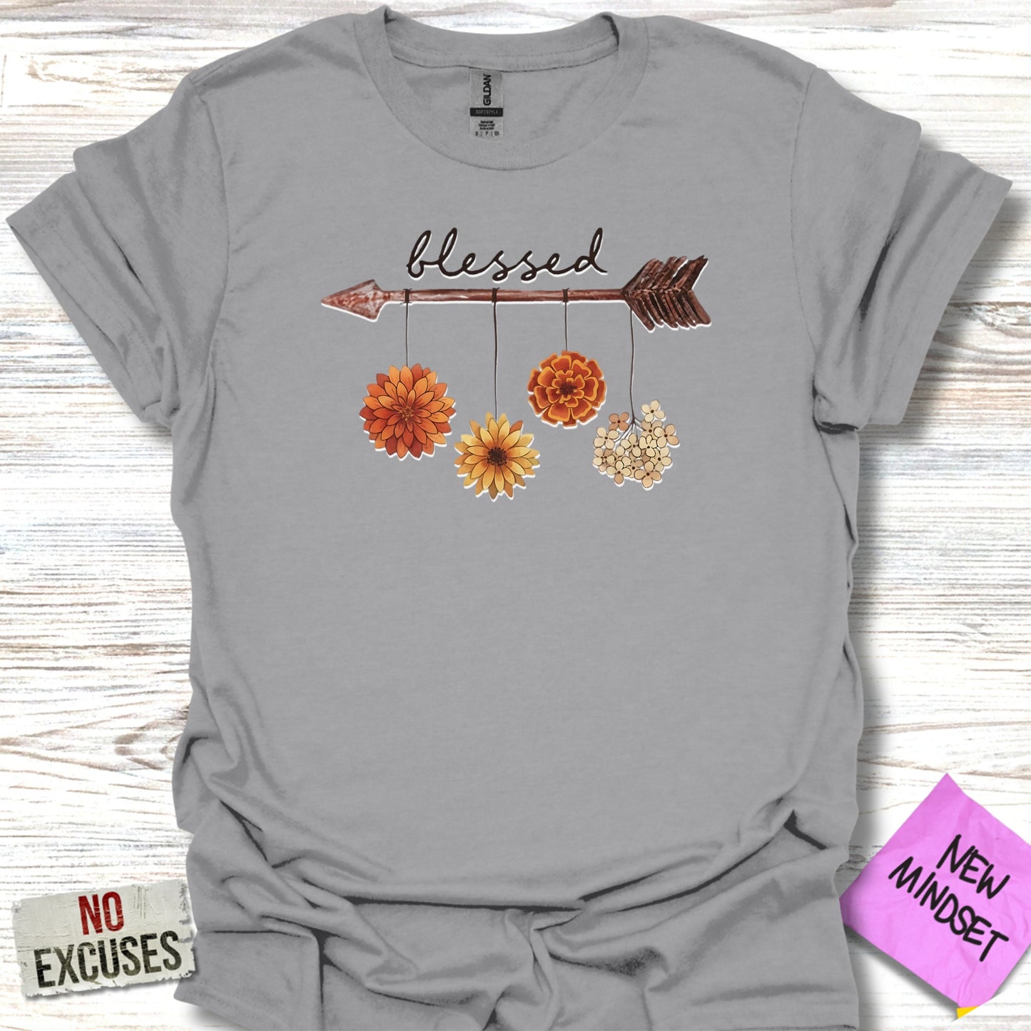 Blessed Arrow with Hanging Flowers Graphic T-Shirt product type