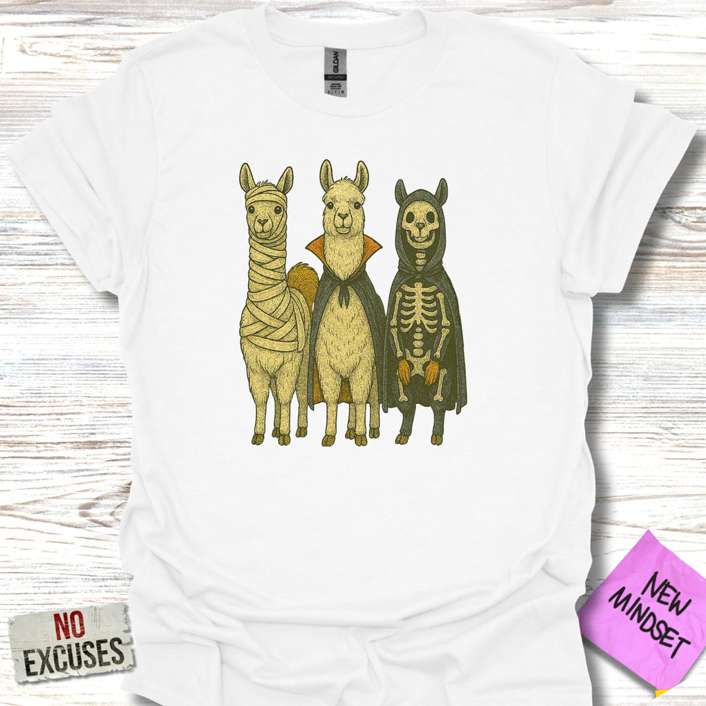 Llama Themed Halloween Design White T-Shirt product