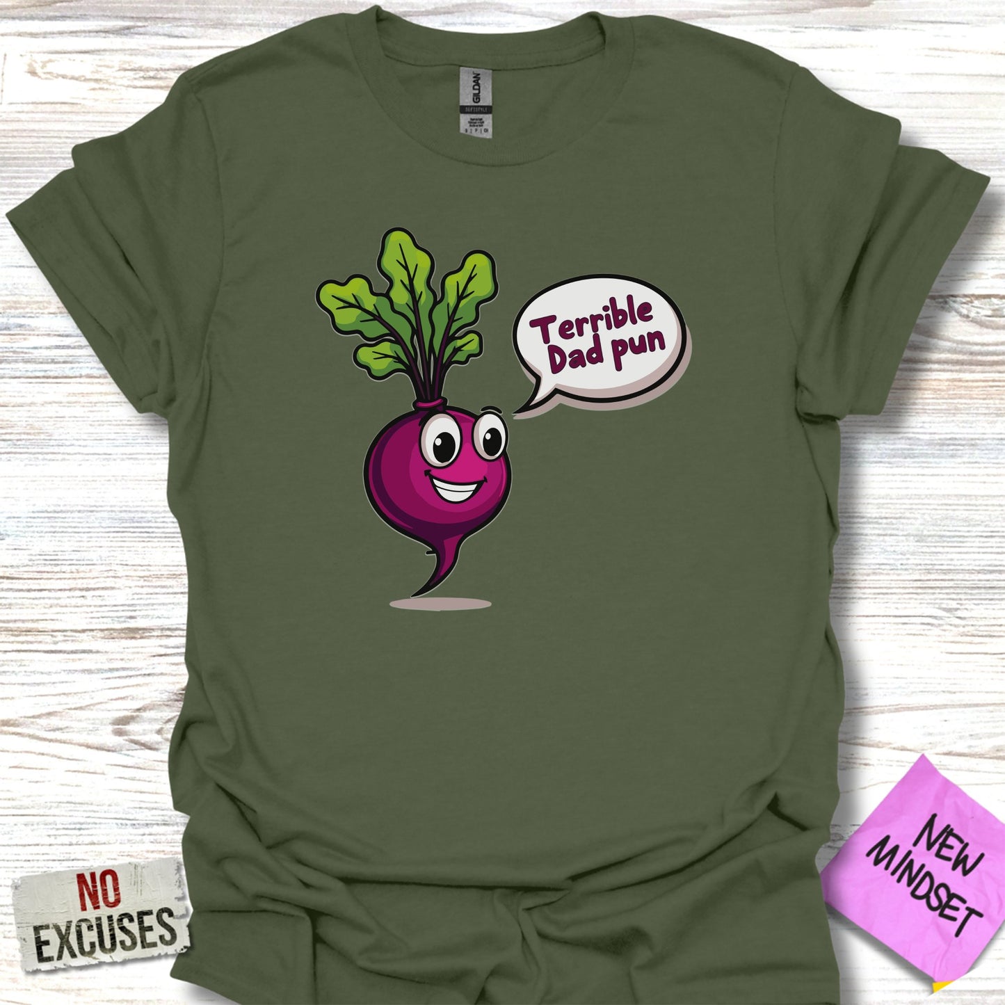 Terrible Dad Pun Cartoon Beetroot Graphic T-Shirt product
