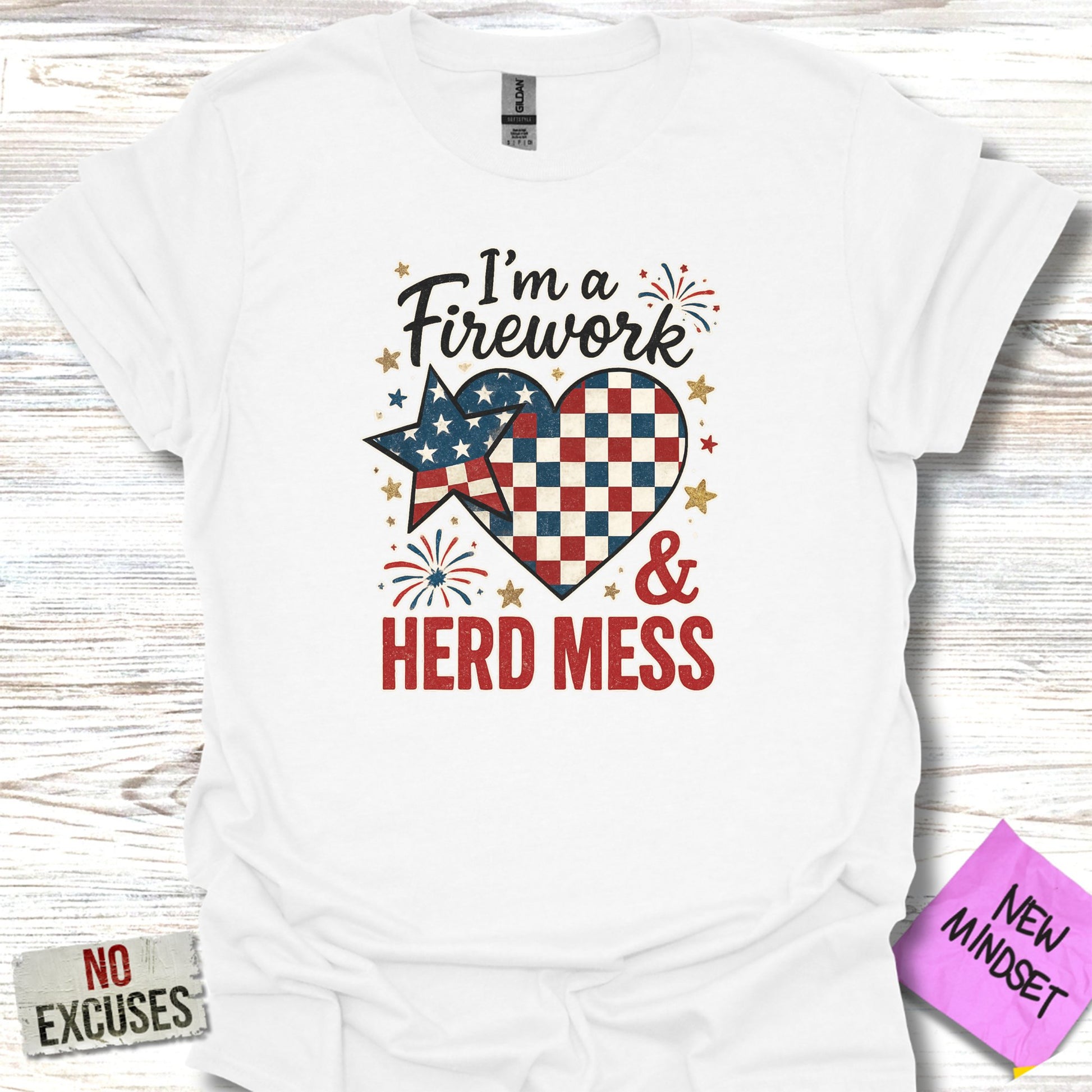 I'm a Firework and Herd Mess Graphic Tee product