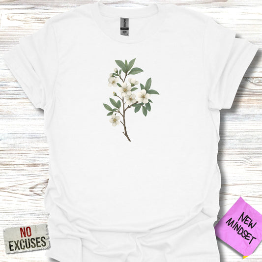 Floral Botanical Artwork White Casual T-Shirt product