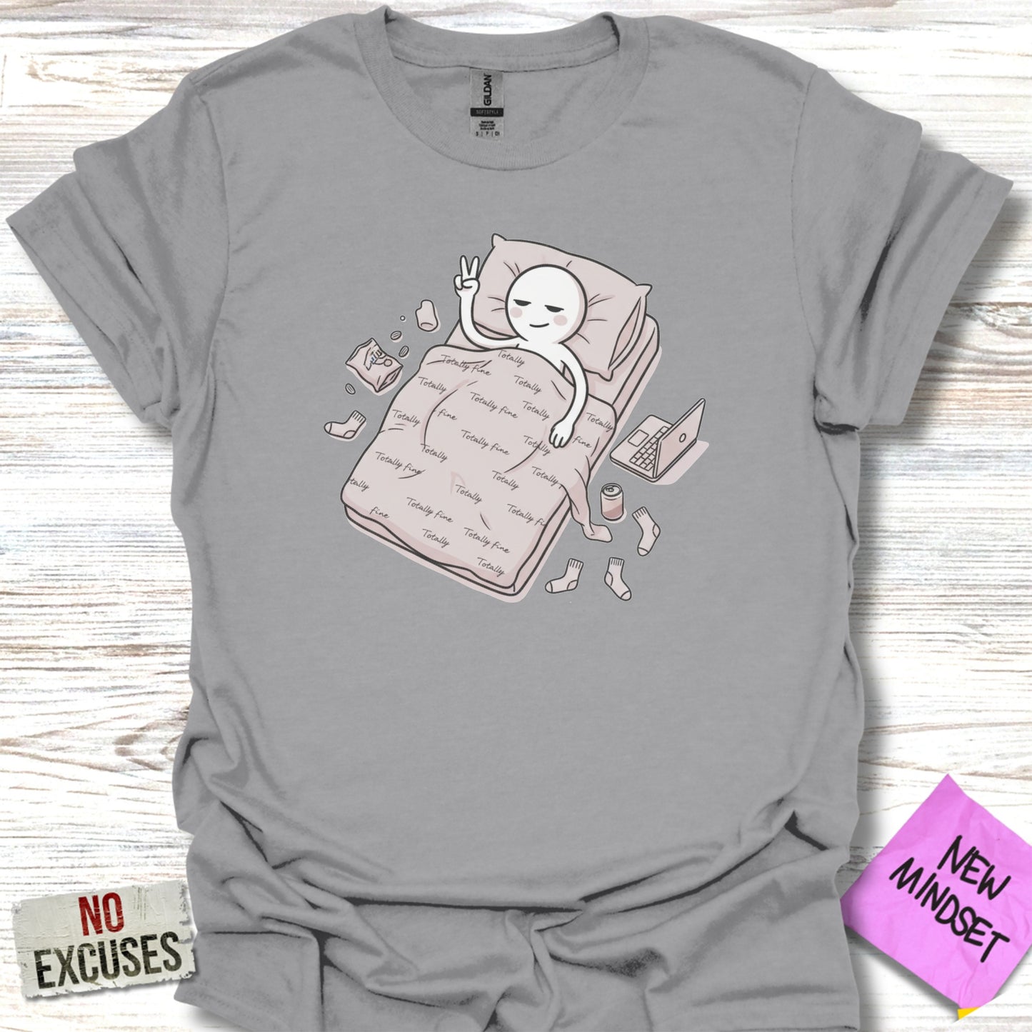 Sleepy Cartoon Character Emoji Graphic T-shirt product