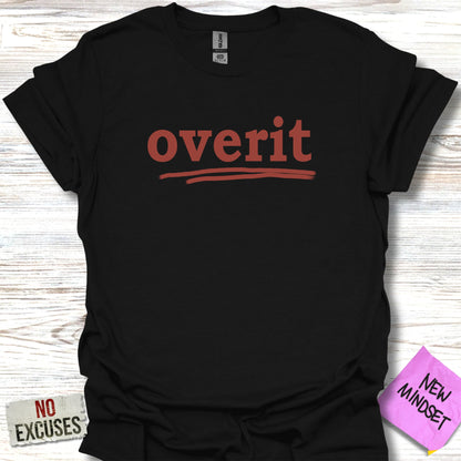 overit with underlined text graphic t-shirt product type