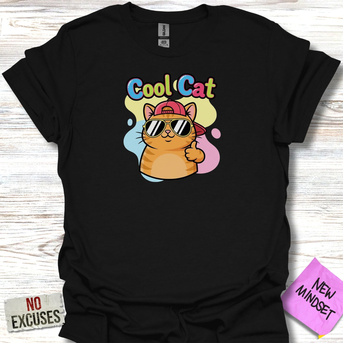 Cool Cat With Sunglasses Graphic Tee Shirt product type