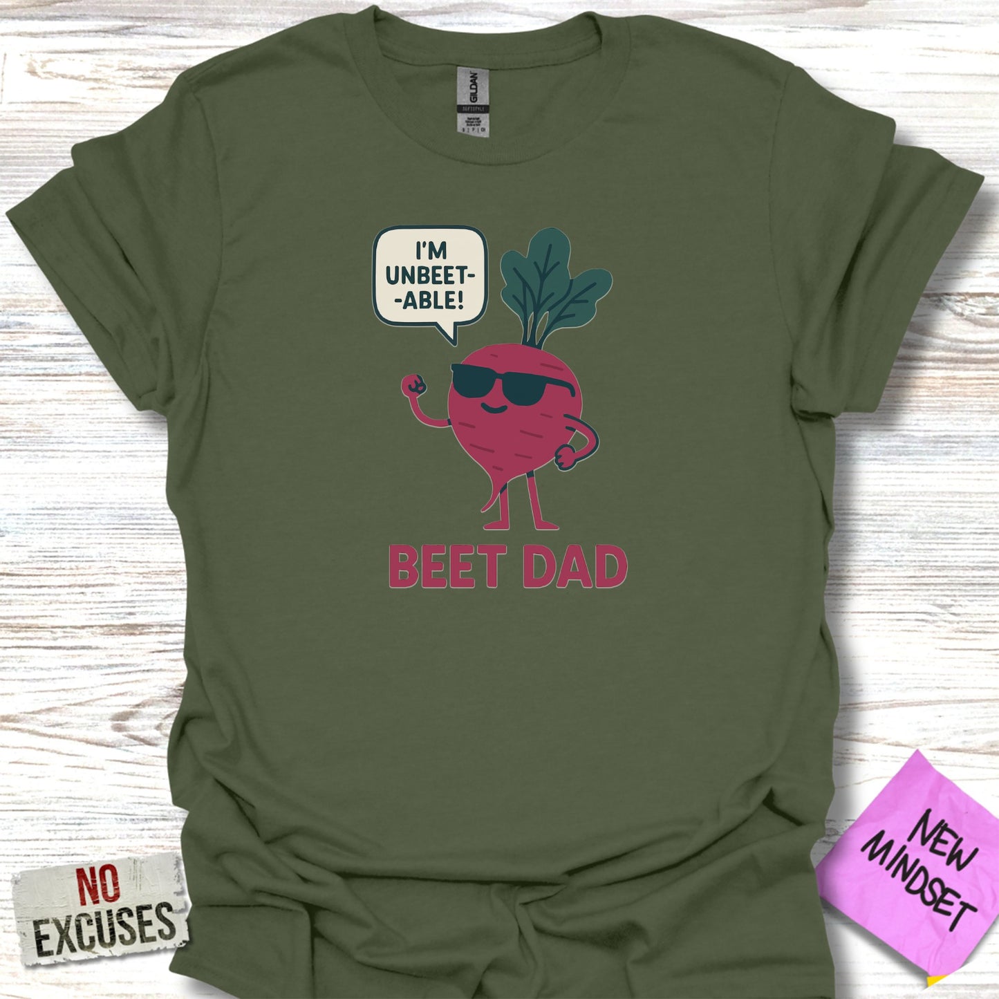 Beet Dad I'm Unbeet-able Graphic T-shirt product