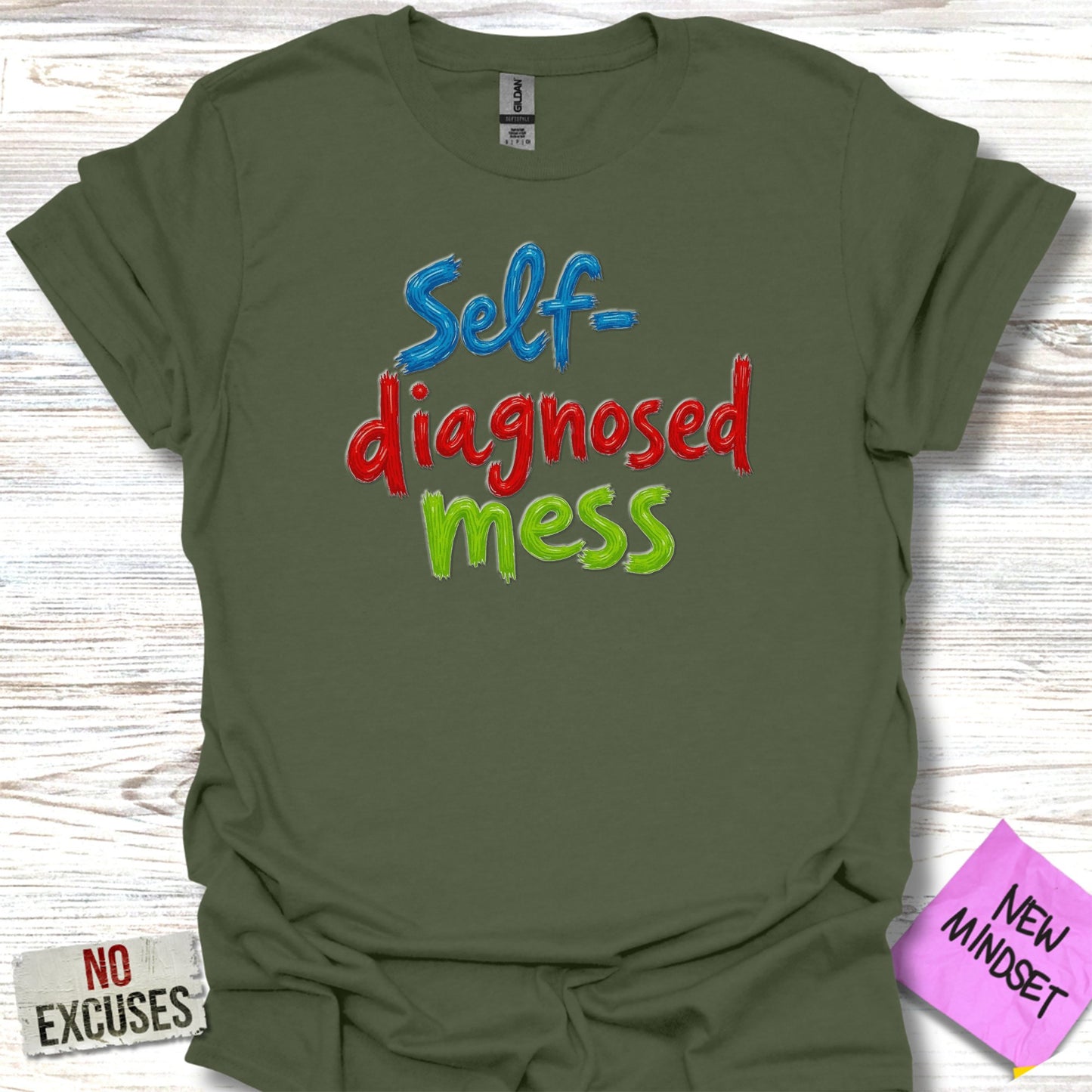 Self-Diagnosed Mess Graphic Tees Clothing product
