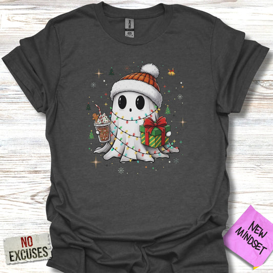 Christmas Ghost Drinking Hot Cocoa T Shirt product