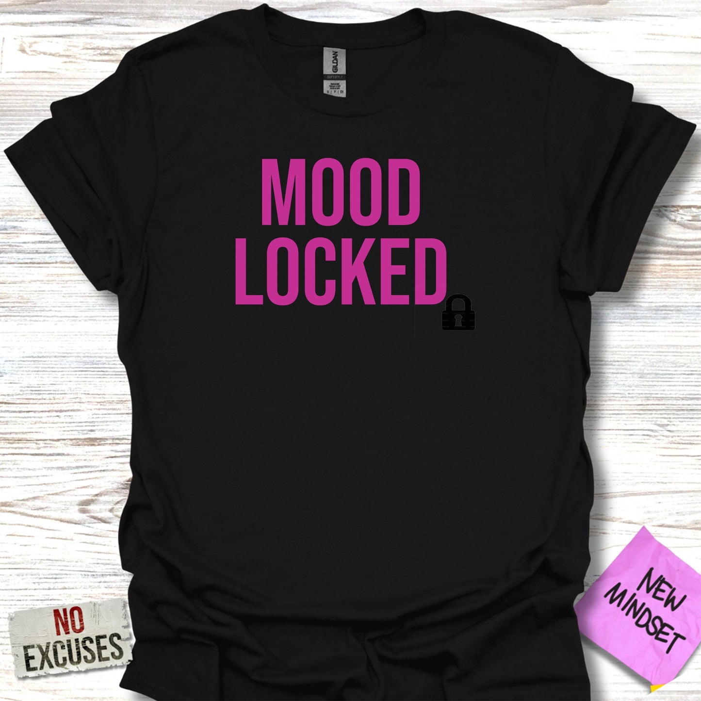 Trendy Mood Locked Graphic T-Shirt Expression Product