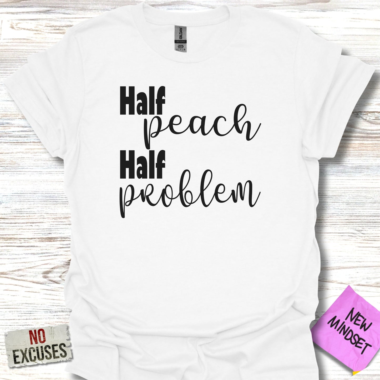Half Peach Half Problem Graphic Tee Shirt Product