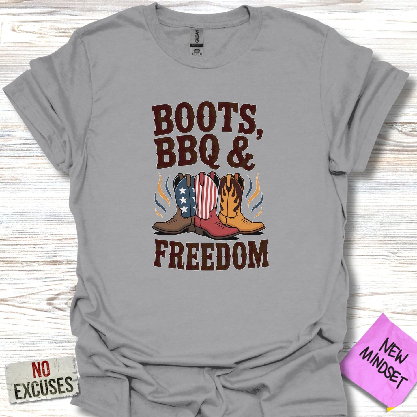 Boots BBQ and Freedom Graphic T-Shirt product