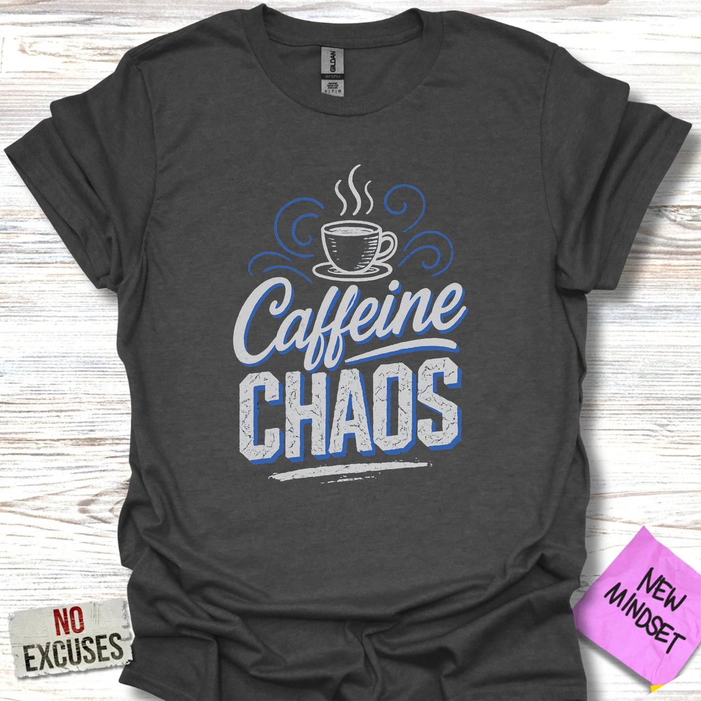 Caffeine Chads Motivational Coffee Design T-shirt