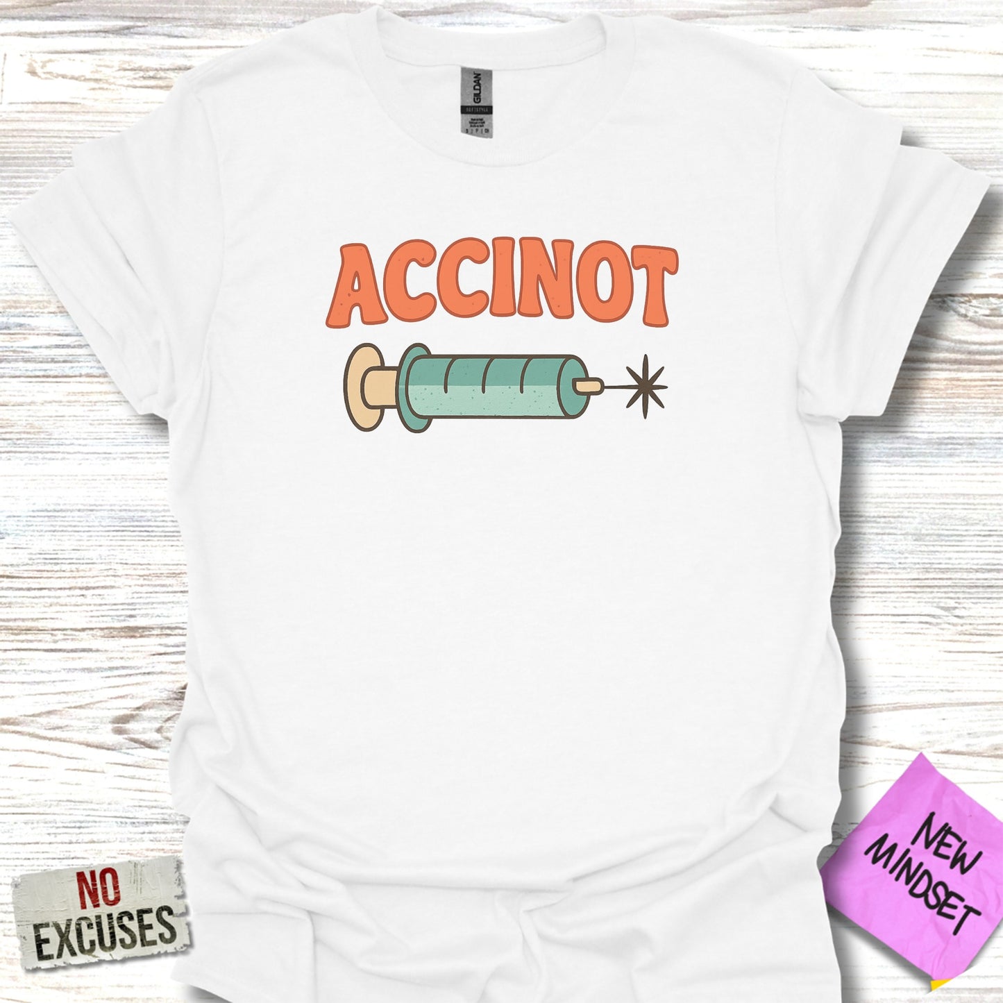 Accinot with Injection Design T-shirt product type