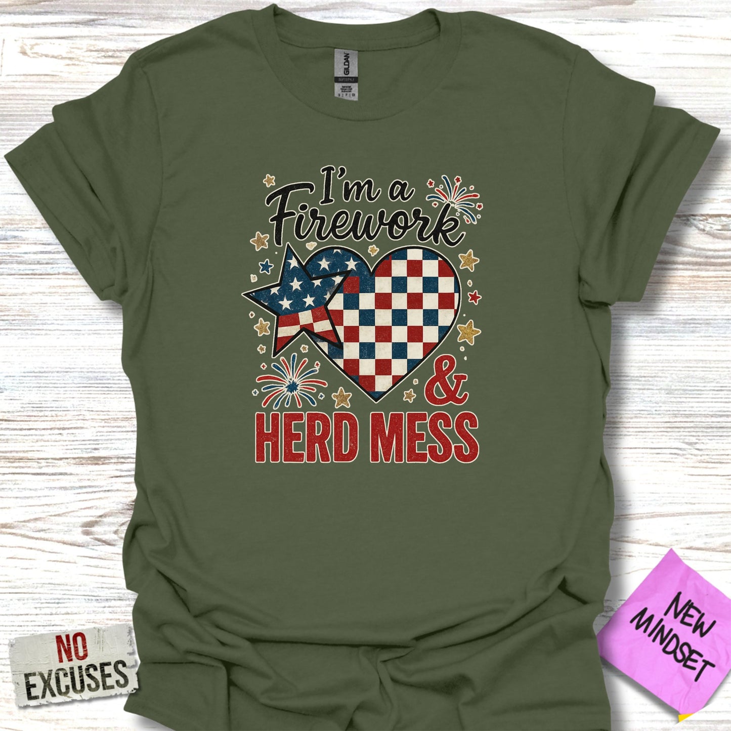 Firework and Herd Mess Graphic T-Shirt product